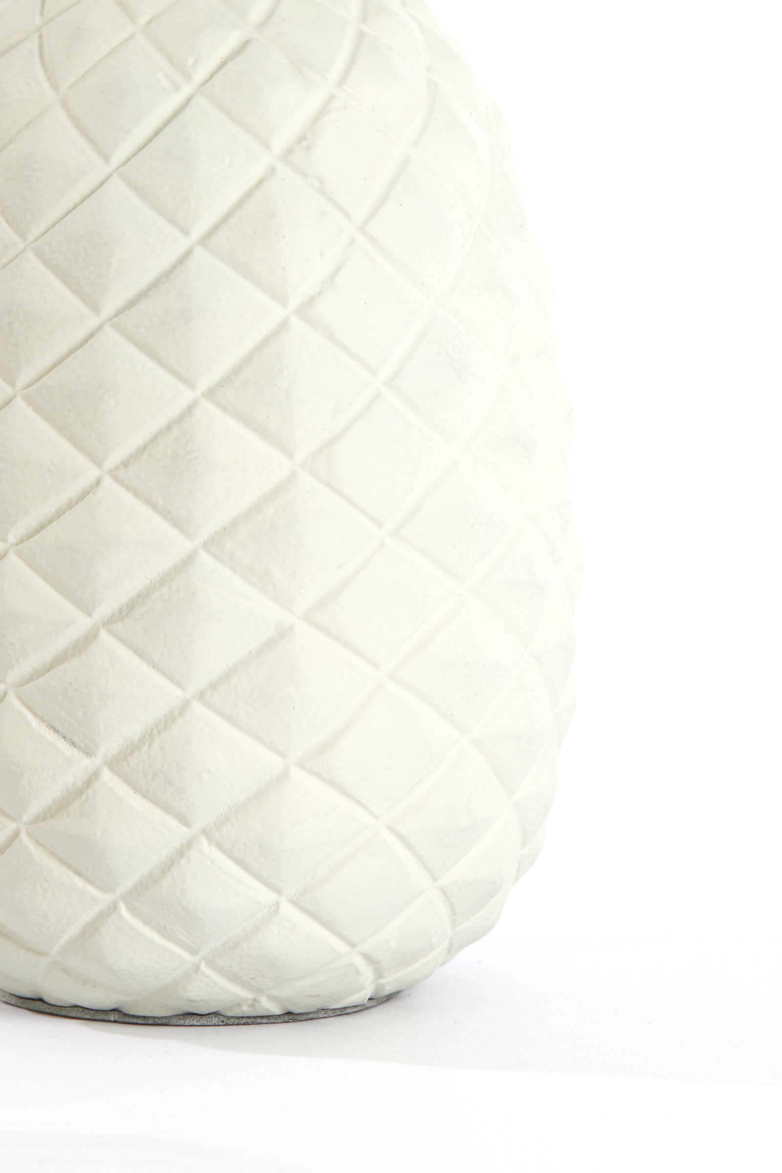 Light & Living Tafellamp 'Pineapple' 37cm, kleur Crème (excl. kap)