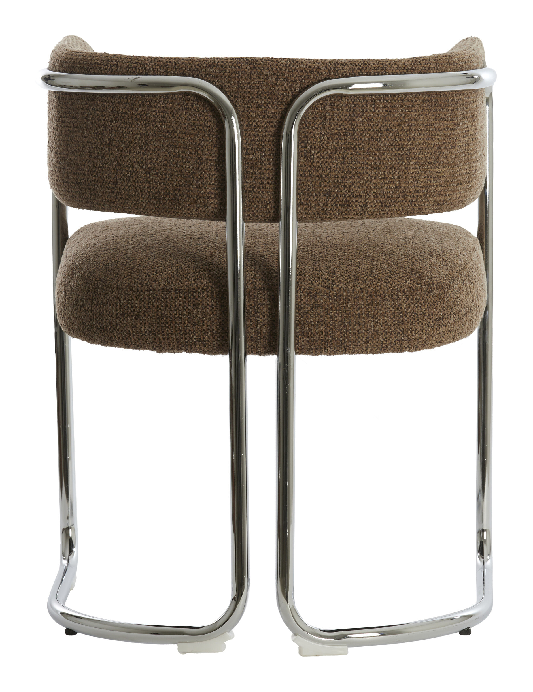 Light & Living Eetkamerstoel 'Adante' Buisframe chroom, kleur Donkerbruin