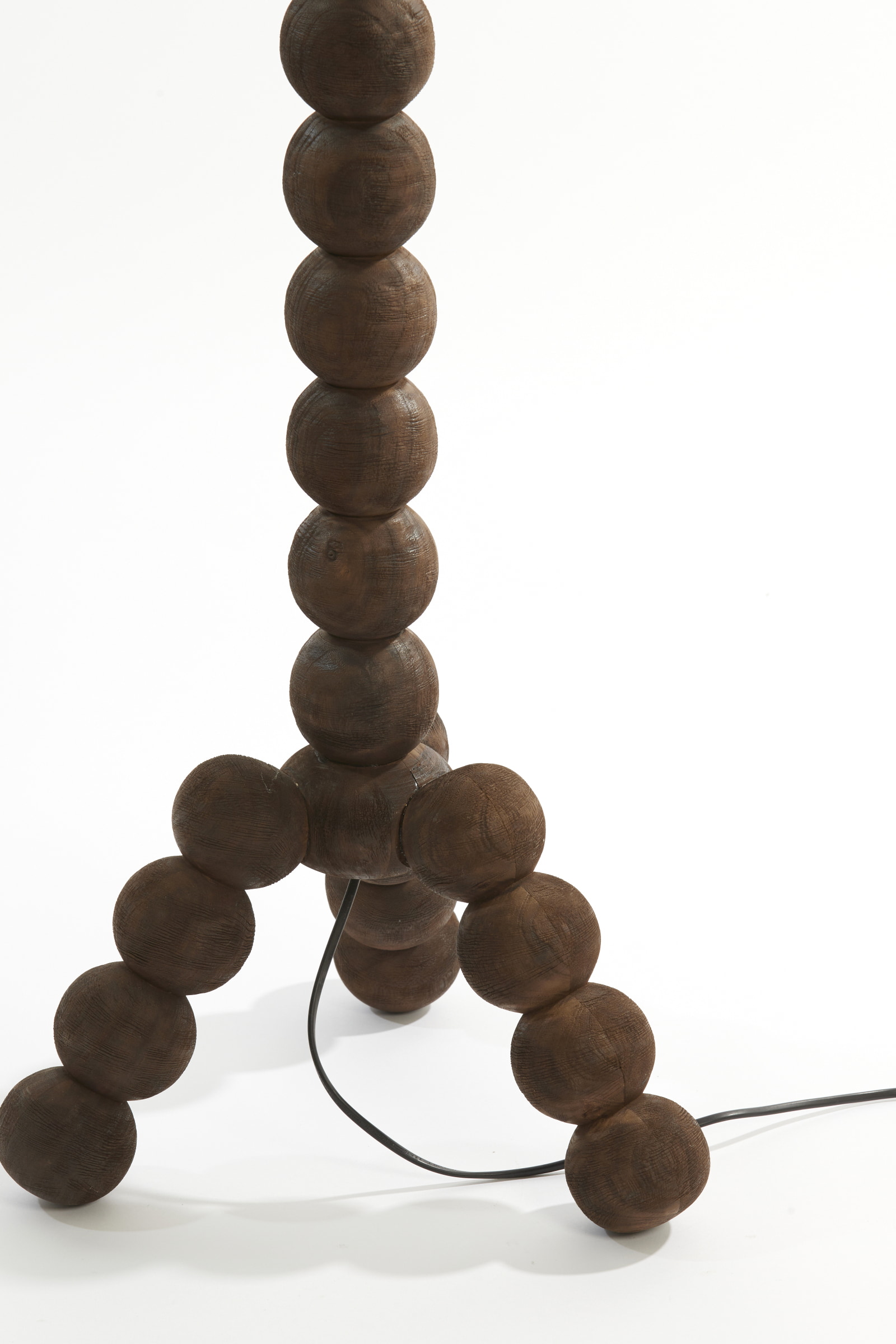Light & Living Vloerlamp 'Veglio' Mangohout, 130cm, kleur Donkerbruin (excl. kap)