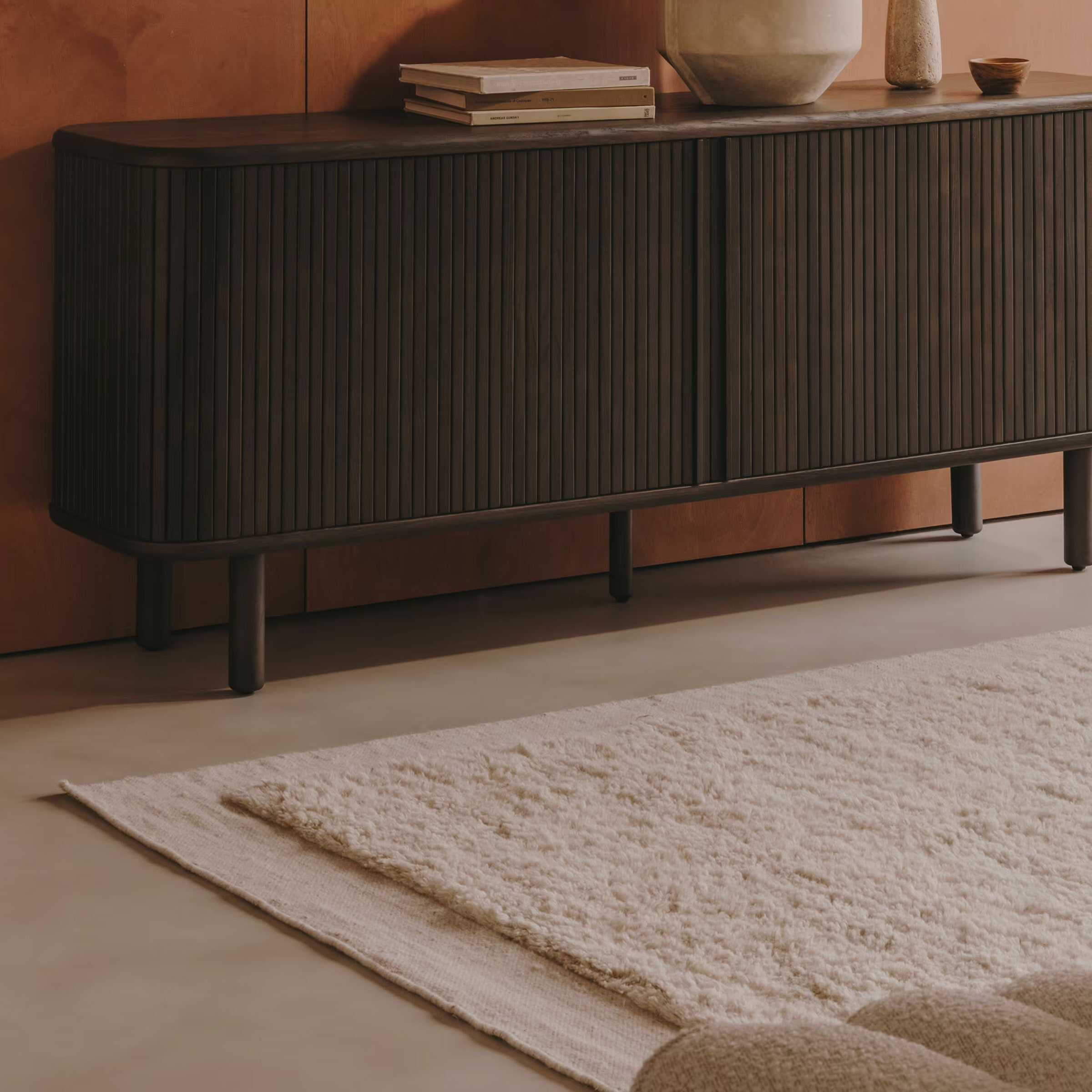Kave Home Vloerkleed Marely Wol, 160 x 230cm - Wit