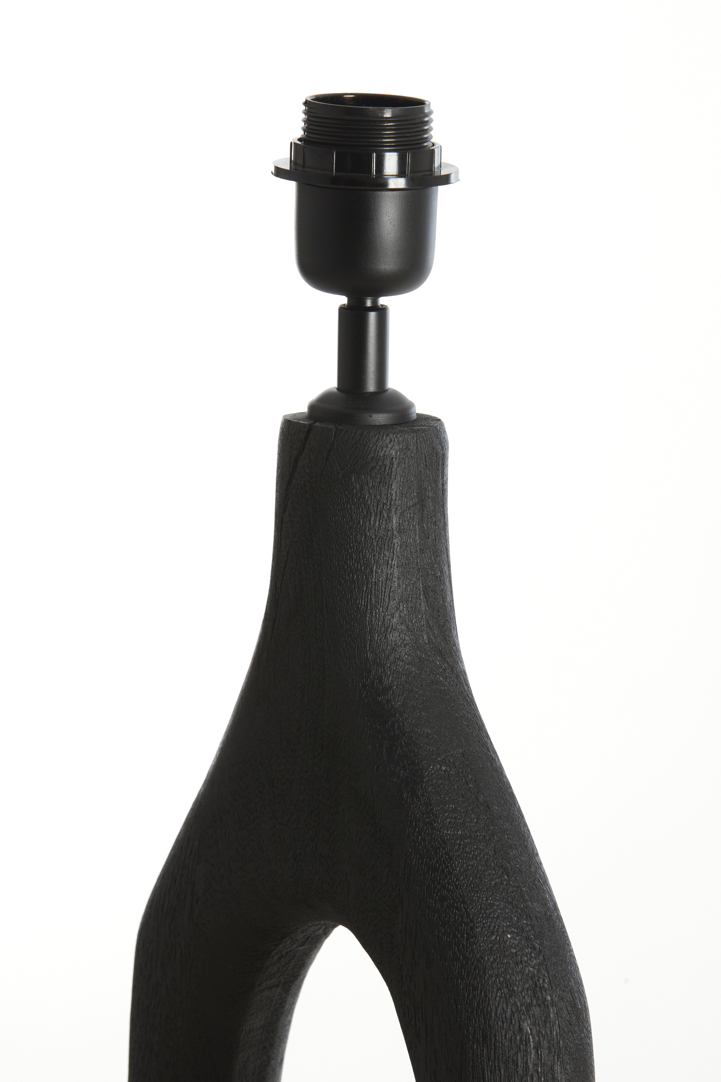 Light & Living Vloerlamp 'Xitta' Mangohout, 135cm, kleur Mat Zwart (excl. kap)