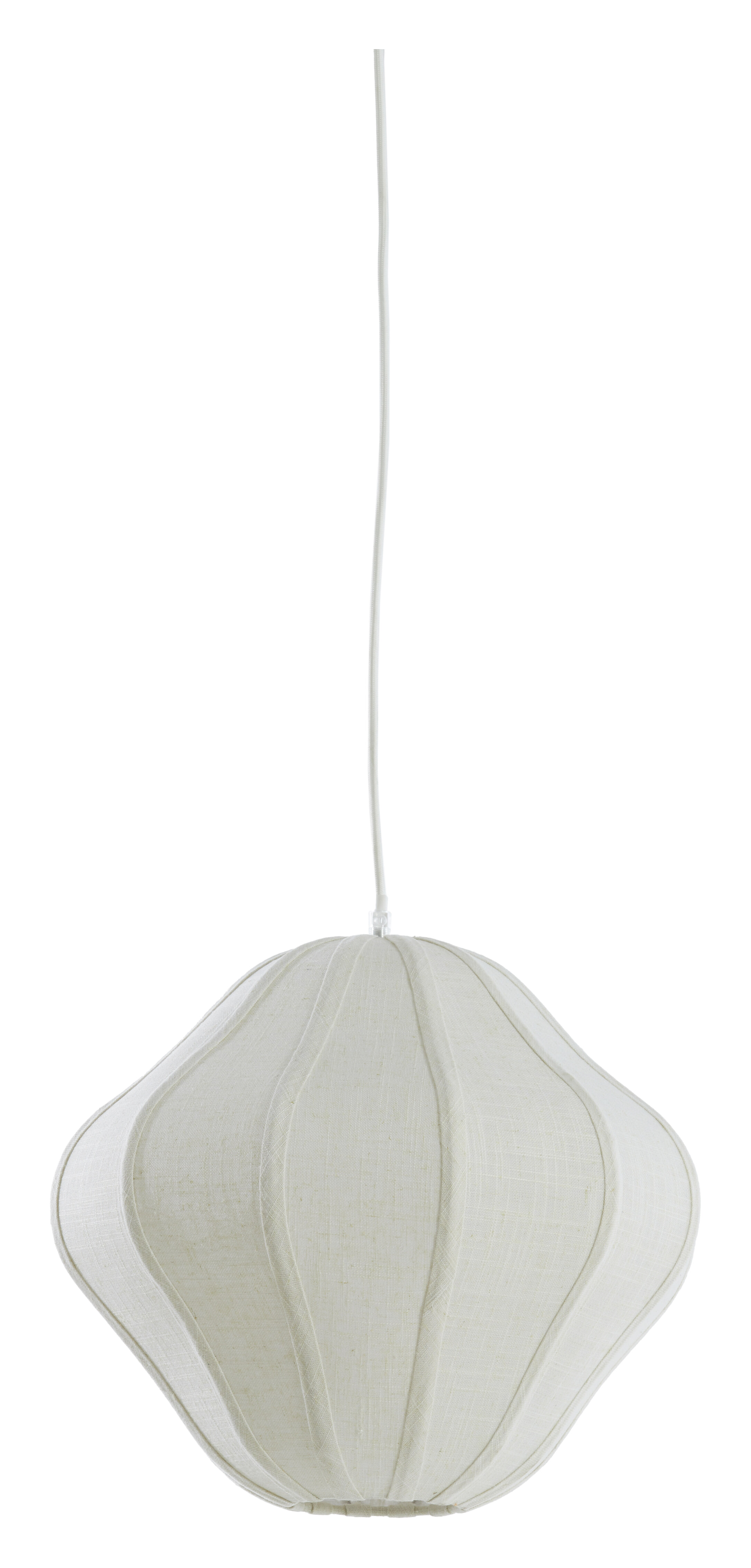 Light & Living Hanglamp Sukau Linnen, 39cm - Wit