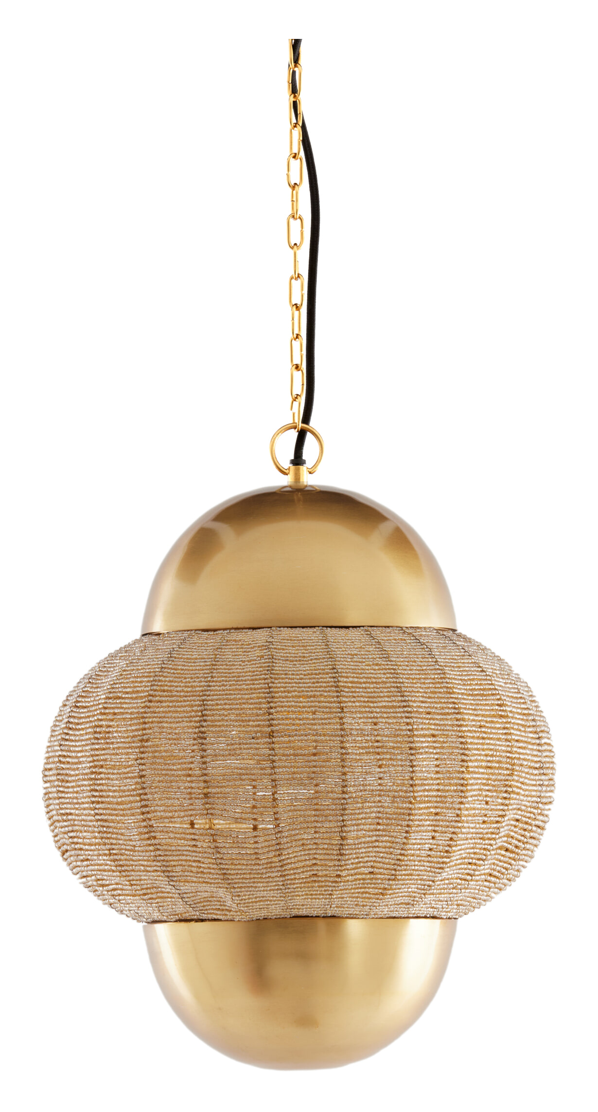 Light & Living Hanglamp Cetara Kralen, 33cm - Goud/Brons
