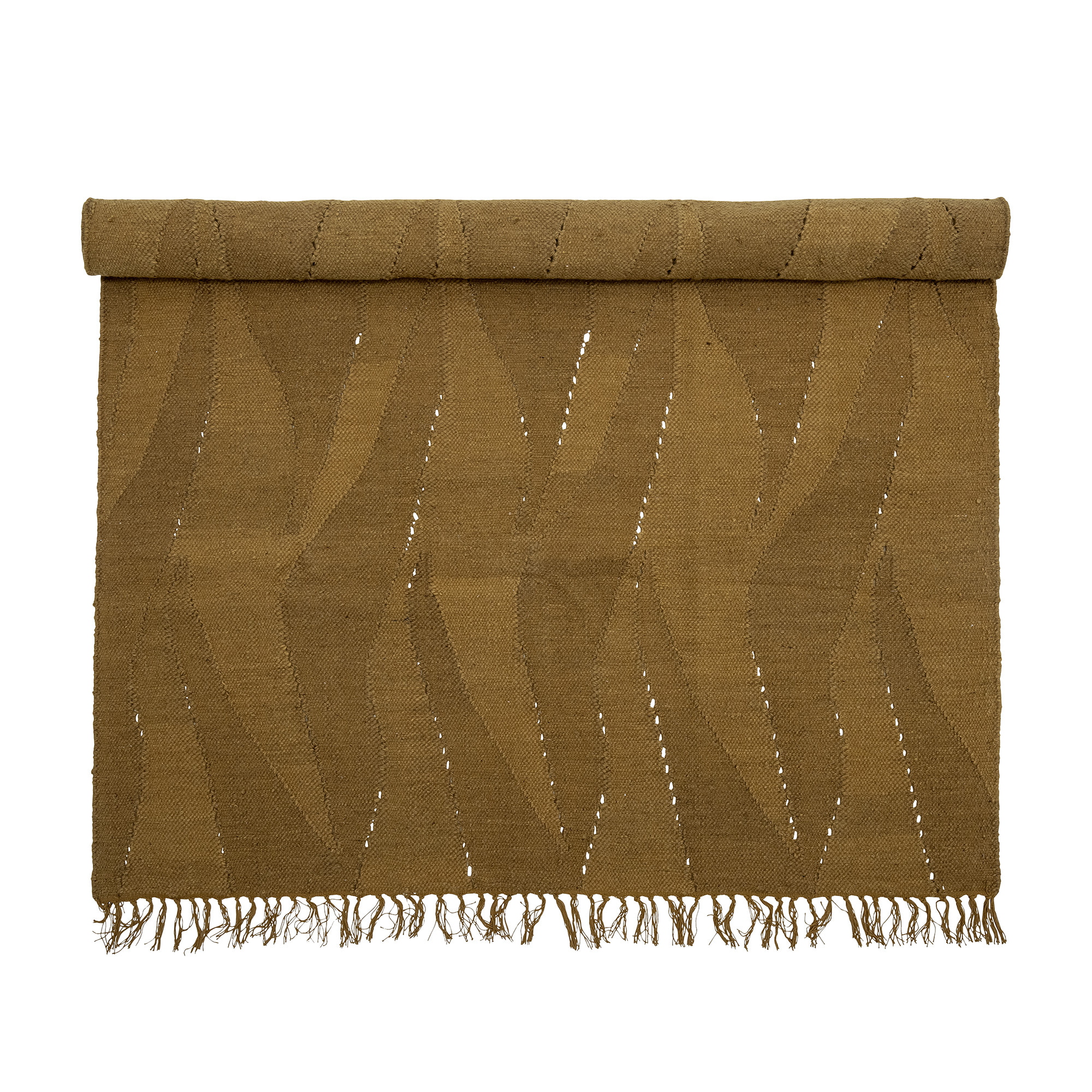 Bloomingville Vloerkleed Zola Wolmix, 140 x 200cm - Bruin
