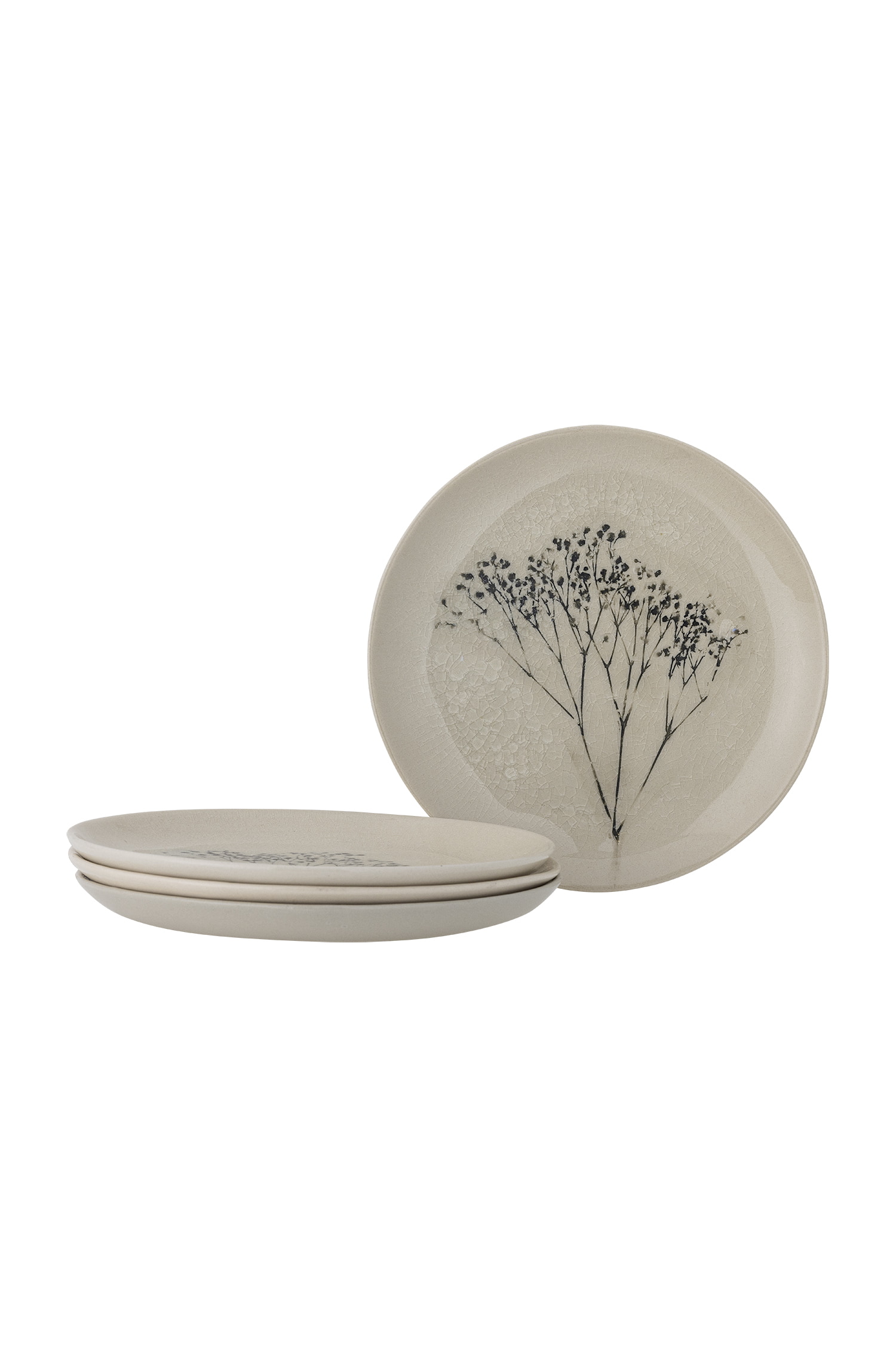 Bloomingville Bord Bea 22cm, Set van 4 stuks - Naturel