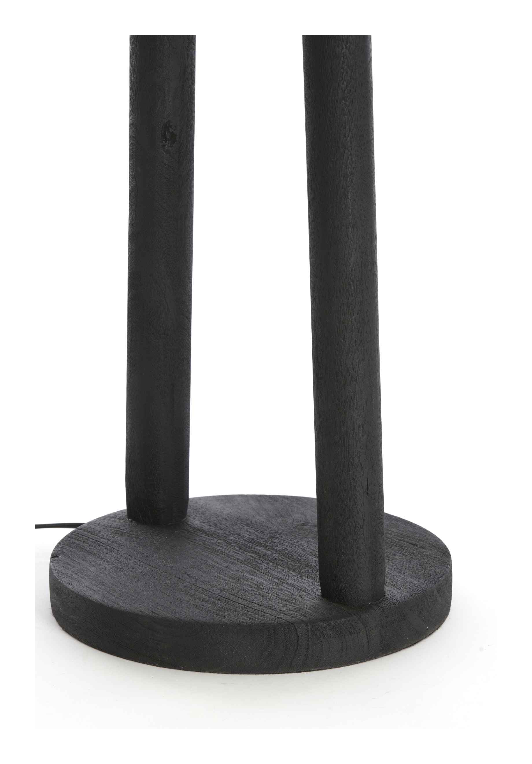 Light & Living Vloerlamp 'Xitta' Mangohout, 135cm, kleur Mat Zwart (excl. kap)
