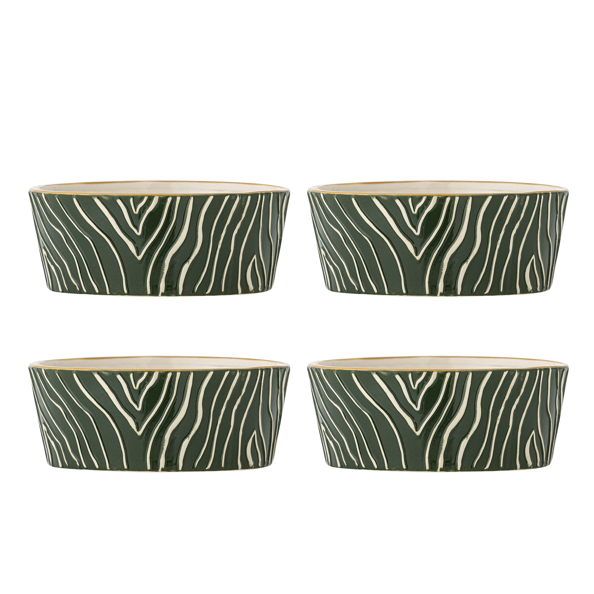 Bloomingville Schaal Woodsby Set van 4 stuks - Meerkleurig