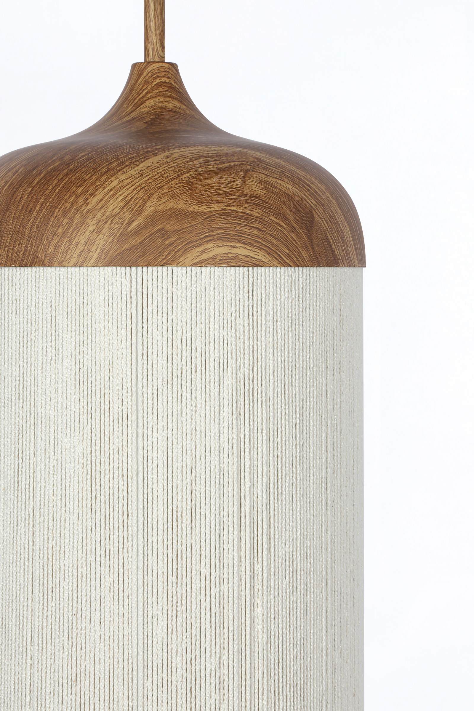 Light & Living Hanglamp 'Dania' Houtlook en touw, 28cm