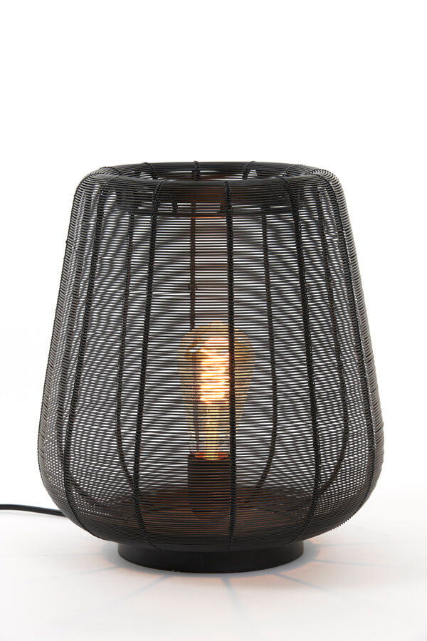 Light & Living Tafellamp 'Adeta' 29cm, mat zwart
