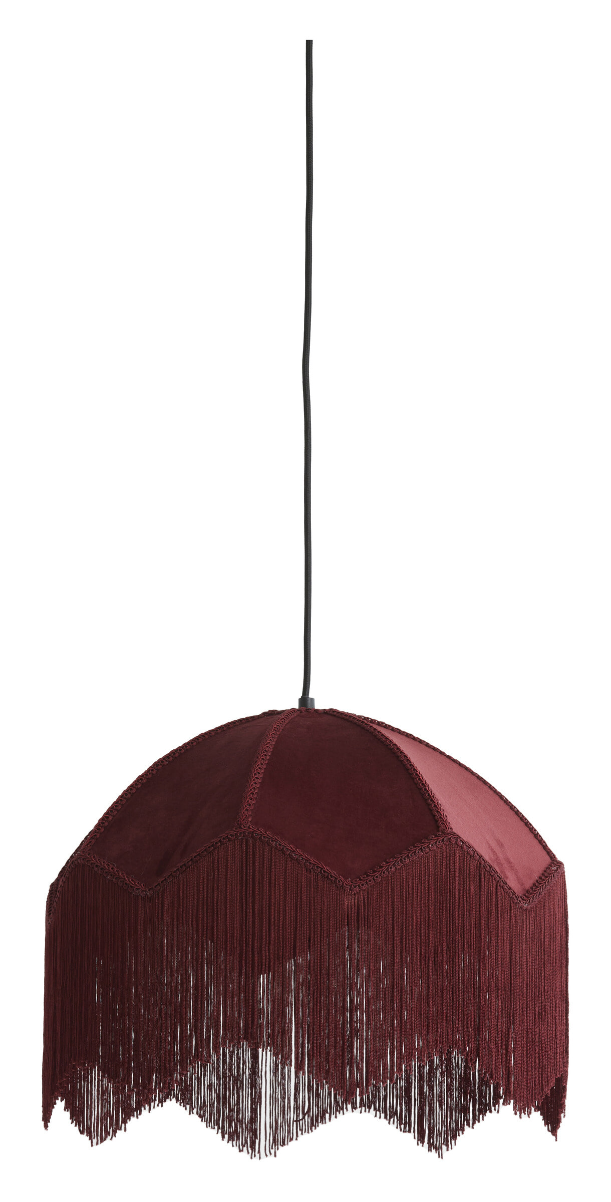 Light & Living Hanglamp 'Malacia' Velvet, kleur Bordeaux