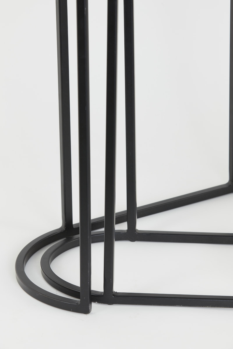 Light & Living Bijzettafel 'Bocov' Set van 2 stuks, kleur Antiek Lood