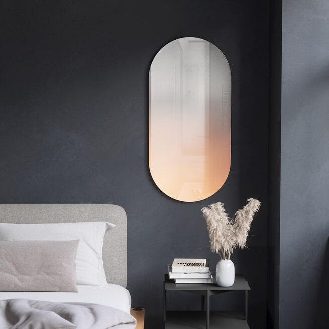 Umbra Ovale Spiegel 'Misto' 92 x 46cm, kleur Koper