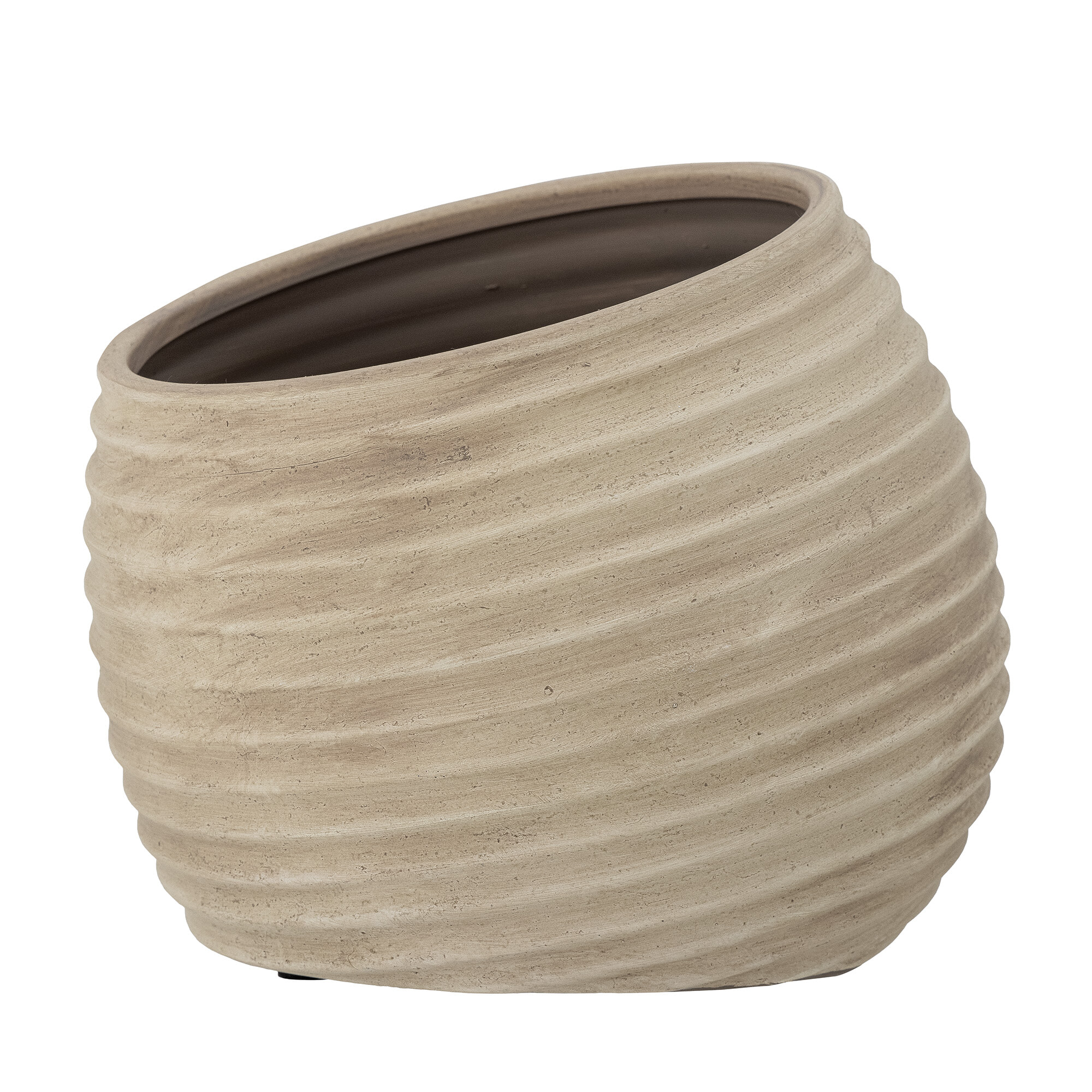 Bloomingville Bloempot Cimmy Terracotta, 19cm hoog - Bruin