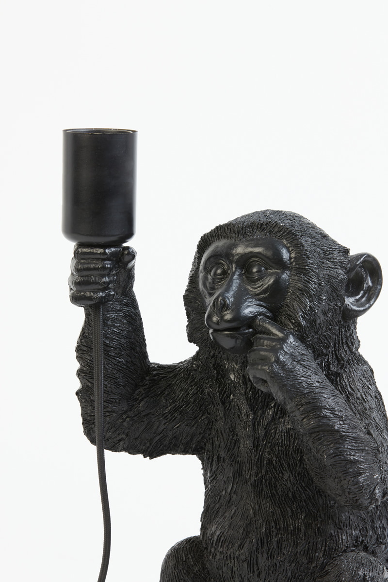 Light & Living Tafellamp 'Monkey' 34cm, kleur Zwart