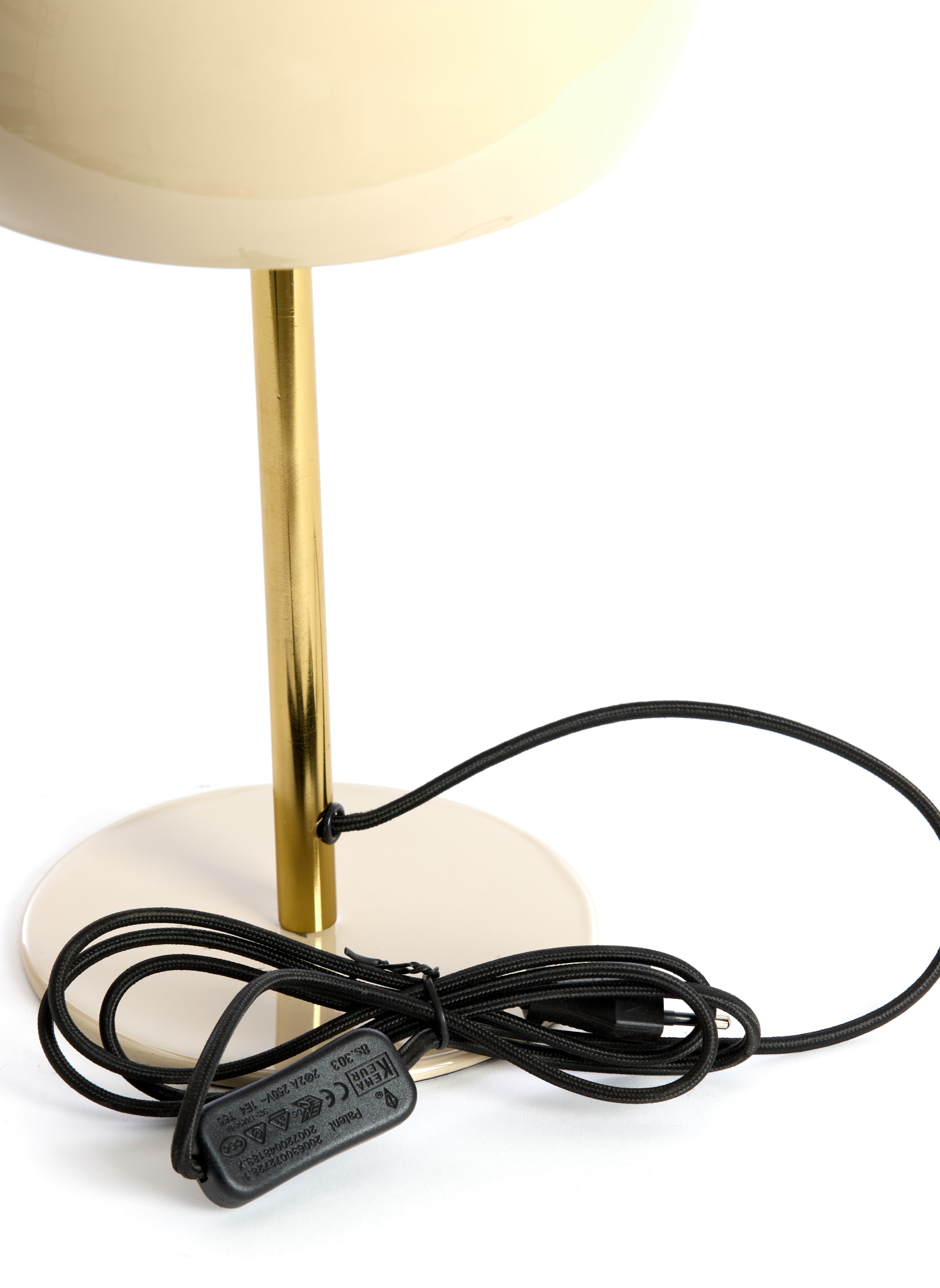 Light & Living Tafellamp 'Surin' 34cm, kleur Lichtgrijs/Goud