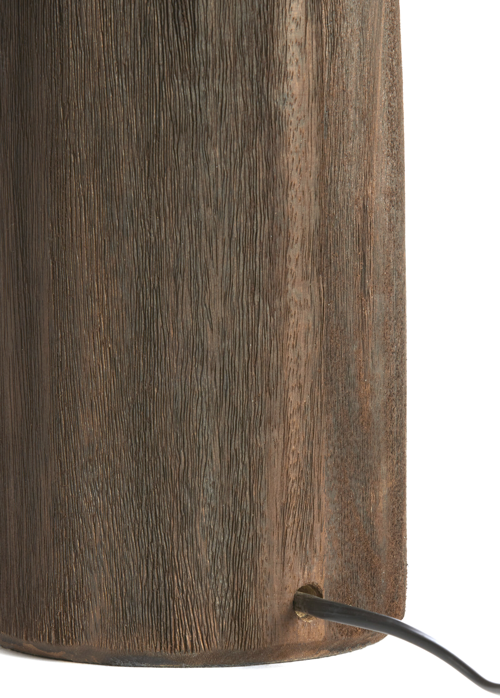 Light & Living Tafellamp 'Trapani' Mangohout, 45cm, kleur Mat Donkerbruin (excl. kap)