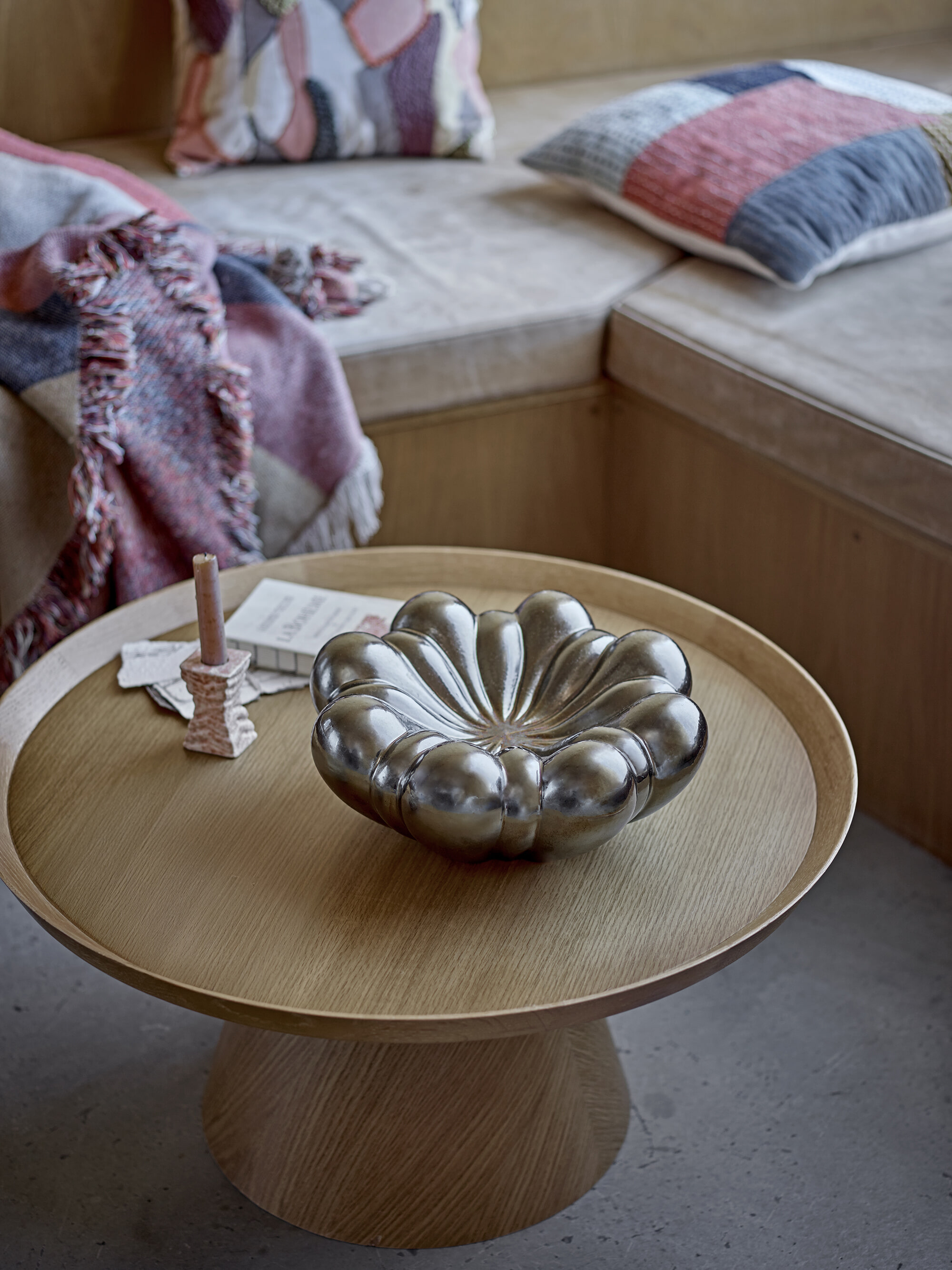Bloomingville Ronde Salontafel Luana Eikenhout 74 x 34cm - Naturel