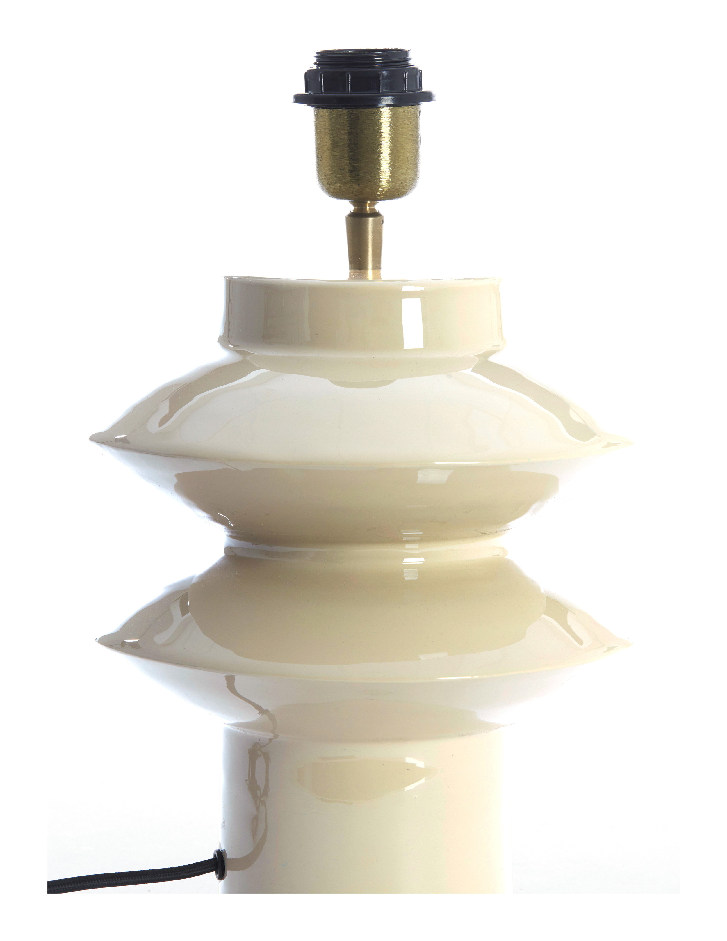 Light & Living Tafellamp 'Petch' 26cm, kleur Lichtgrijs (excl. kap)