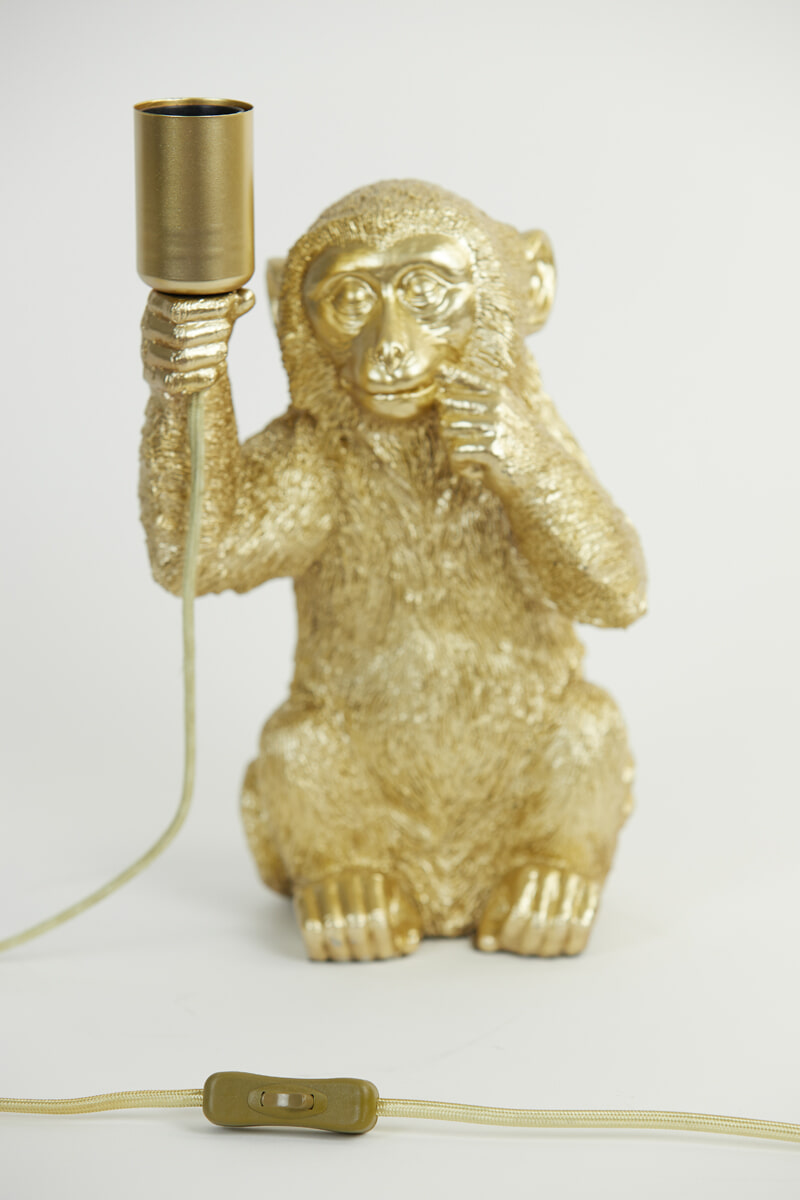 Light & Living Tafellamp 'Monkey' 34cm, kleur Goud