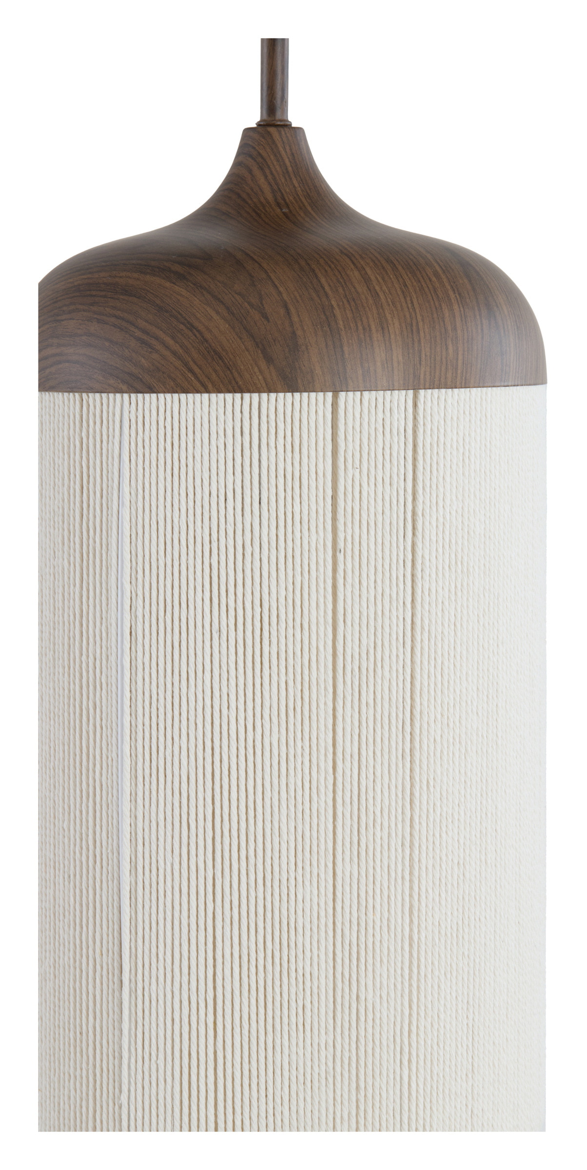 Light & Living Hanglamp 'Dania' Houtlook en touw, 3-lamps, kleur Donkerbruin