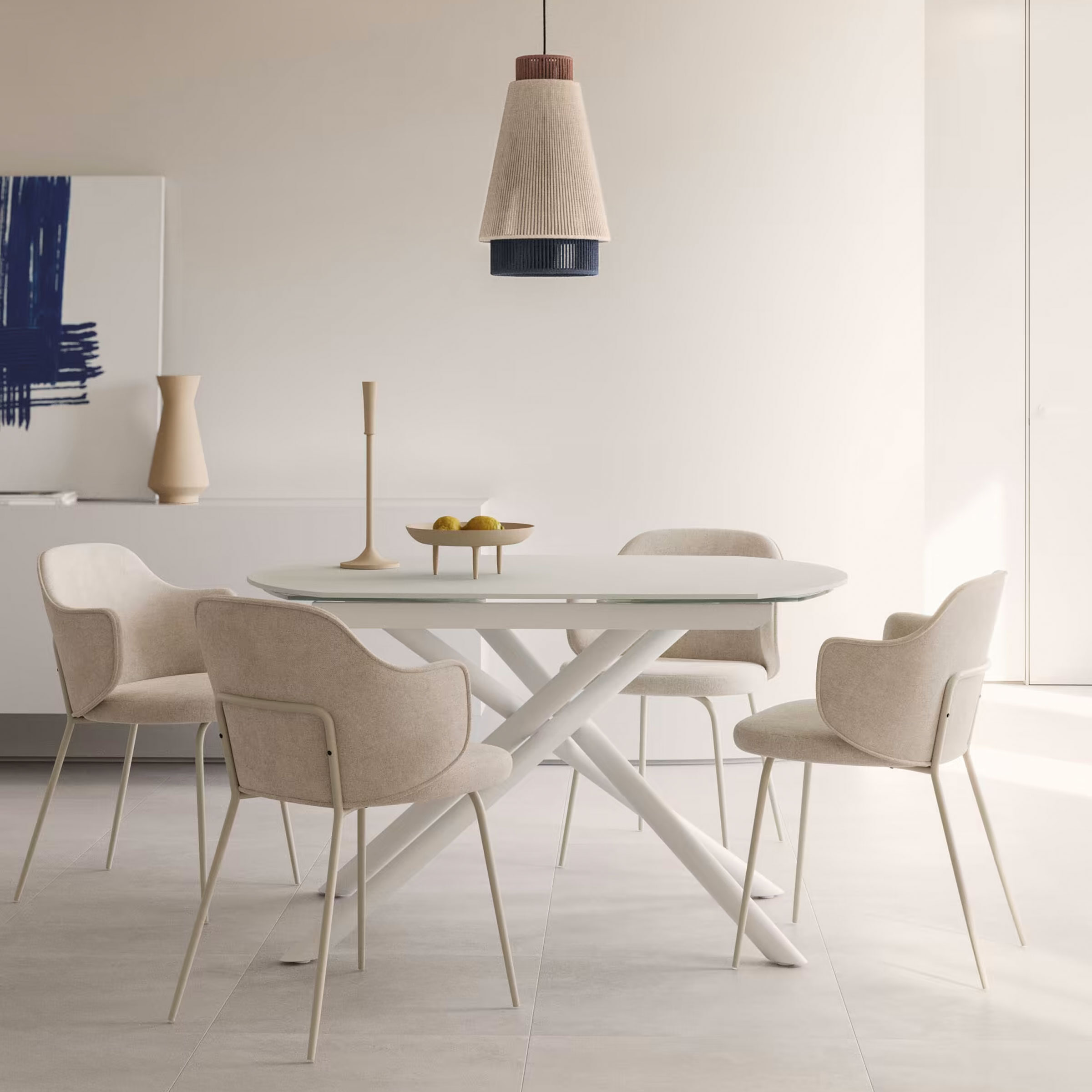 Kave Home Eetkamerstoel 'Yunia' kleur Beige
