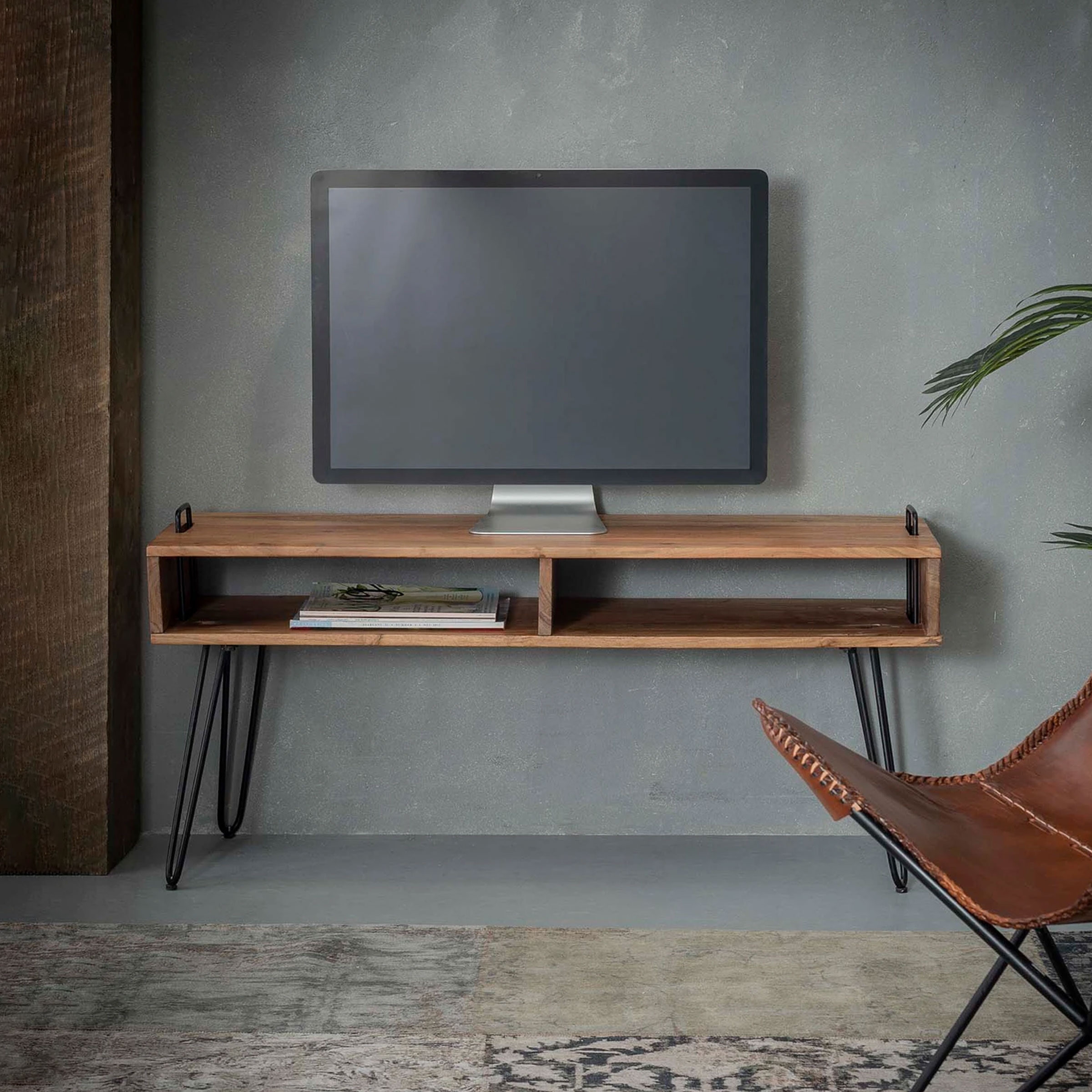 TV-meubel Jackie 110cm - Massief acacia naturel