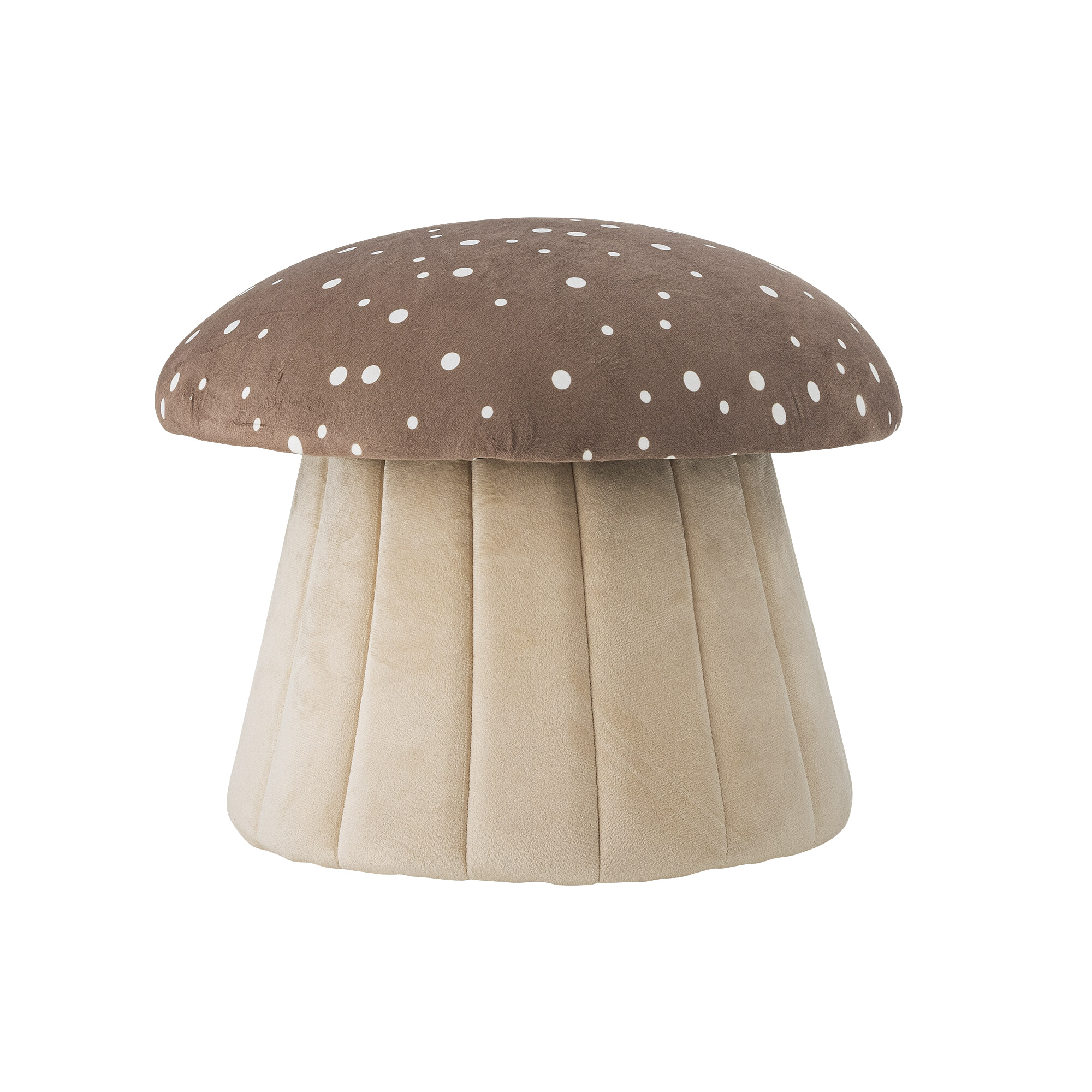 Bloomingville MINI Poef Lue Paddenstoel, 37cm - Bruin