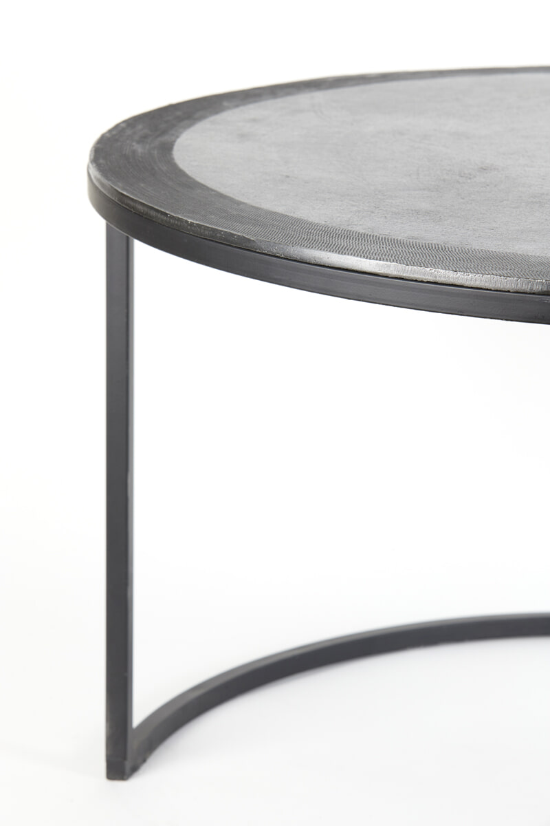 Light & Living Salontafel 'Talca' Set van 2 stuks, 67/75cm, kleur Antiek Lood