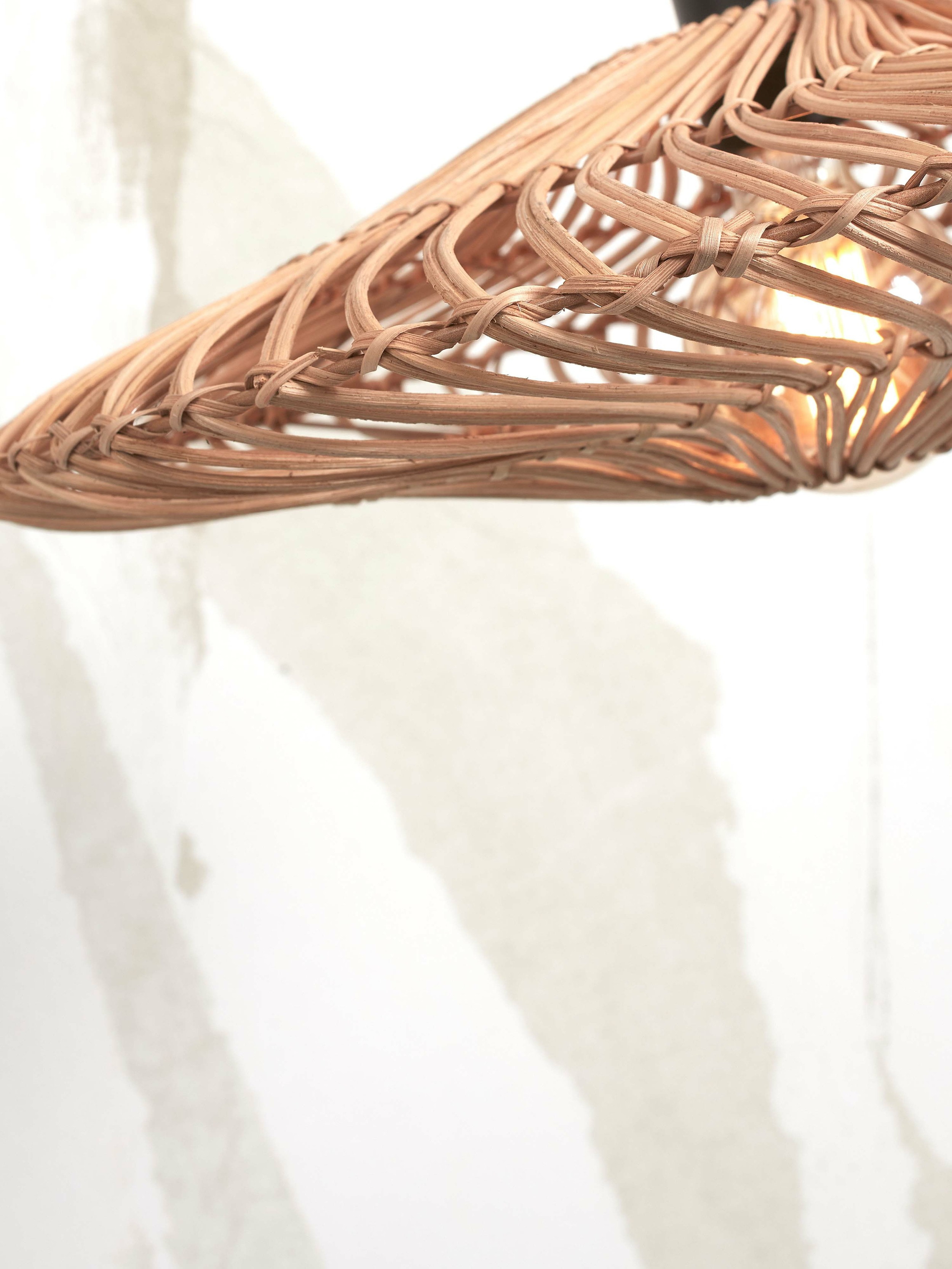 GOOD&MOJO Plafondlamp 'Zanzibar' Rotan, 40cm, kleur Naturel
