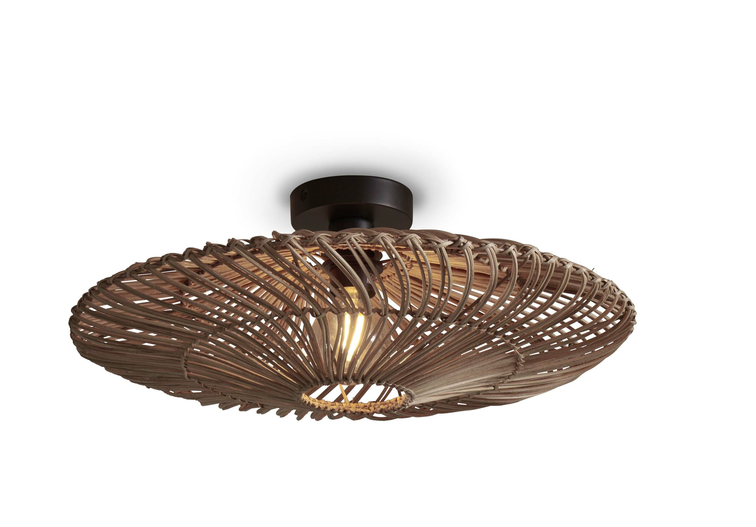 GOOD&MOJO Plafondlamp 'Zanzibar' Rotan, 55cm, kleur Naturel
