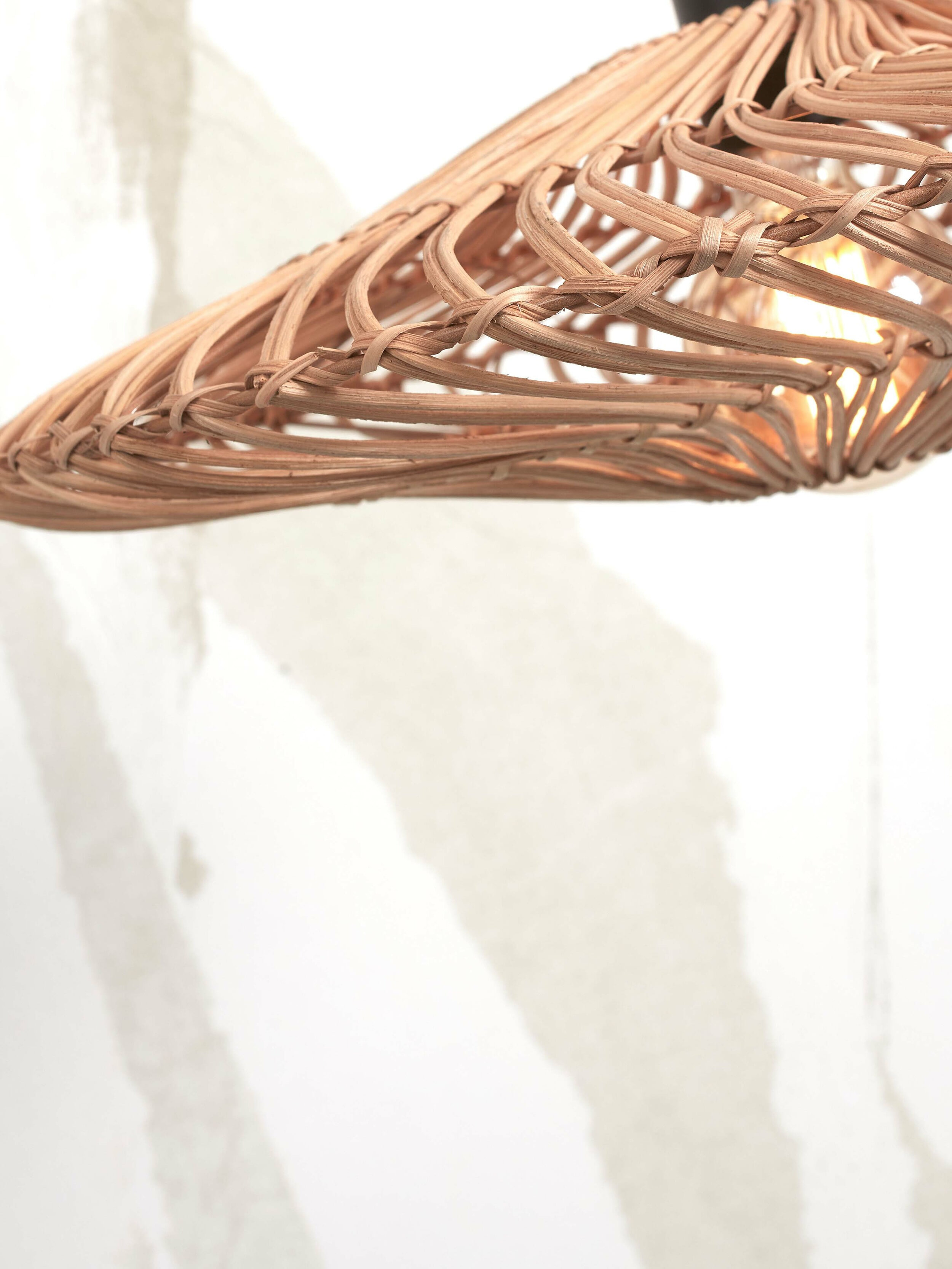 GOOD&MOJO Plafondlamp 'Zanzibar' Rotan, 55cm, kleur Naturel