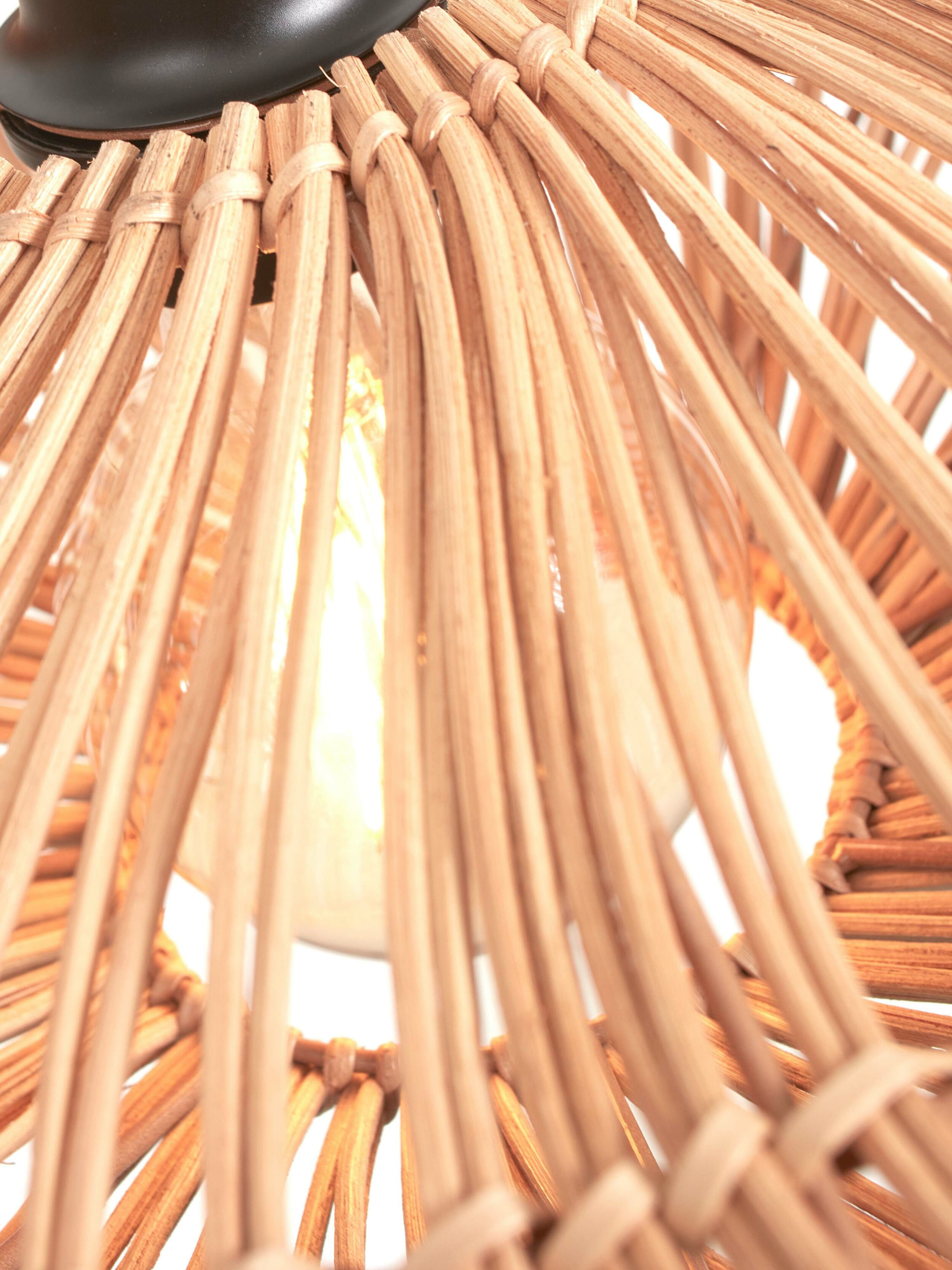 GOOD&MOJO Plafondlamp 'Zanzibar' Rotan, 55cm, kleur Naturel