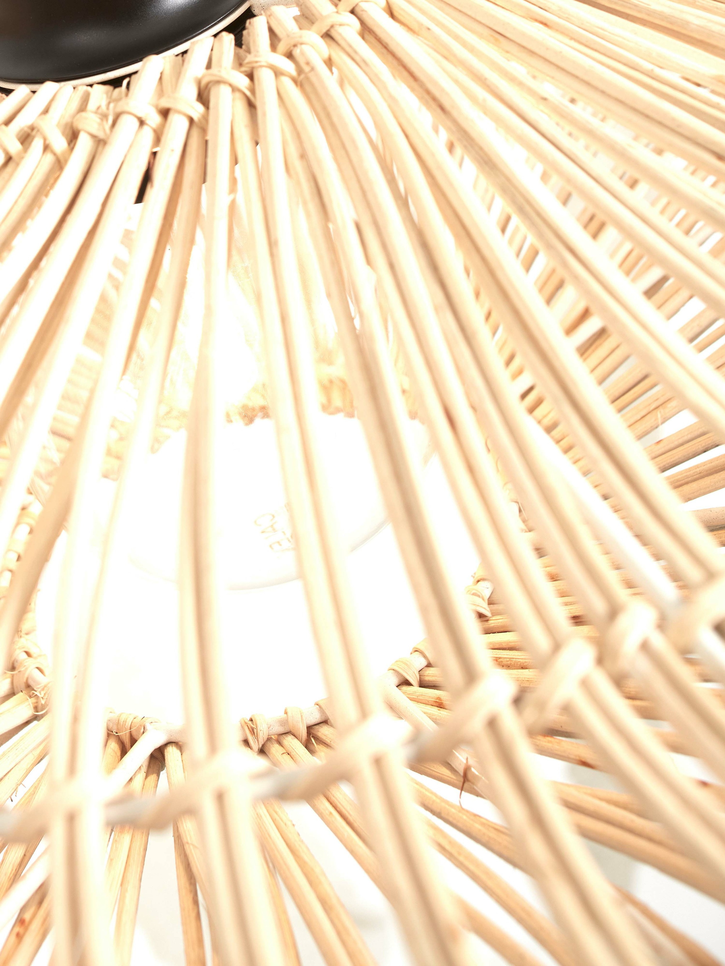 GOOD&MOJO Plafondlamp 'Zanzibar' Rotan, 55cm, kleur Wit