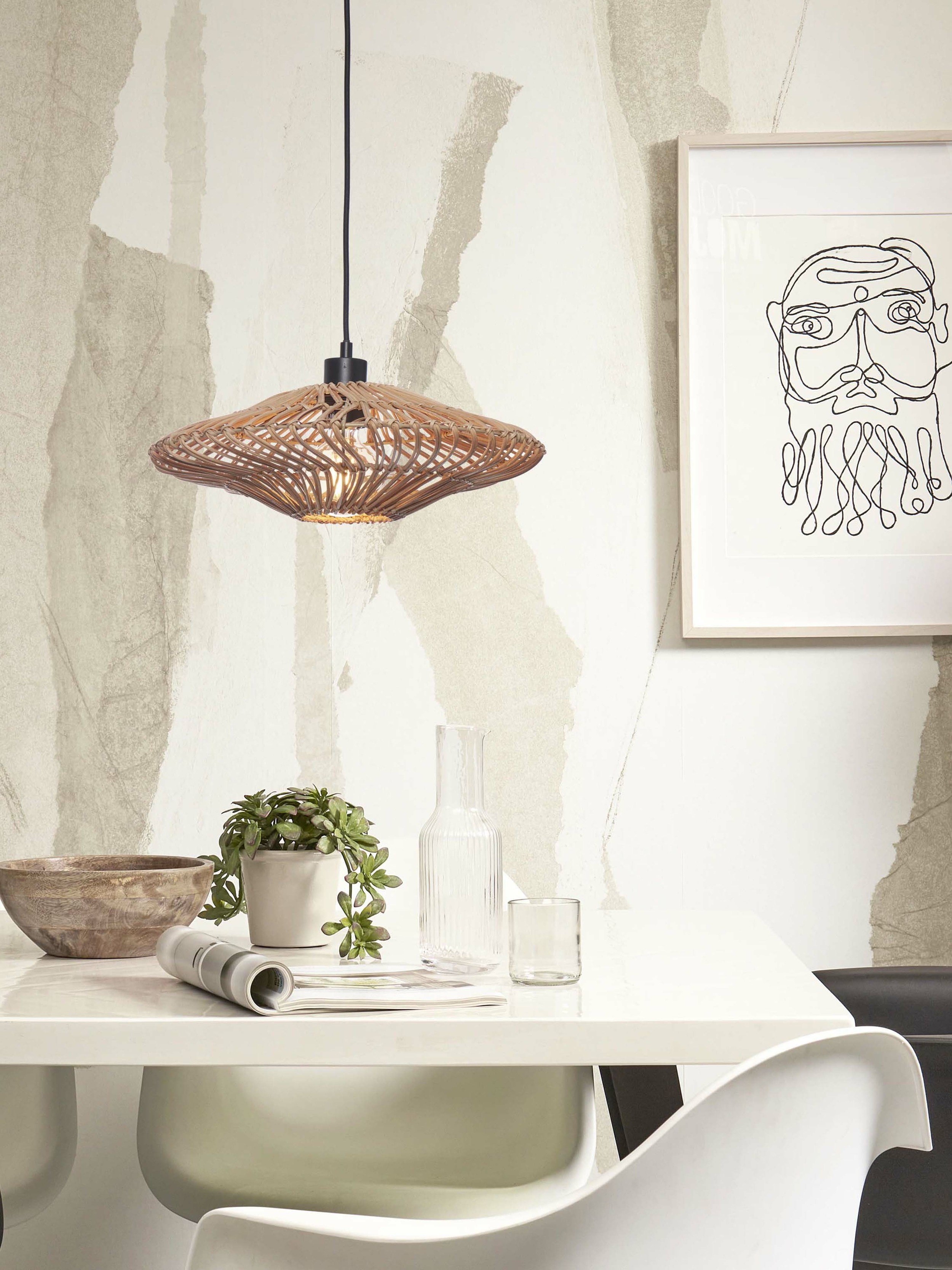 GOOD&MOJO Hanglamp 'Zanzibar' Rotan, 40cm, kleur Naturel