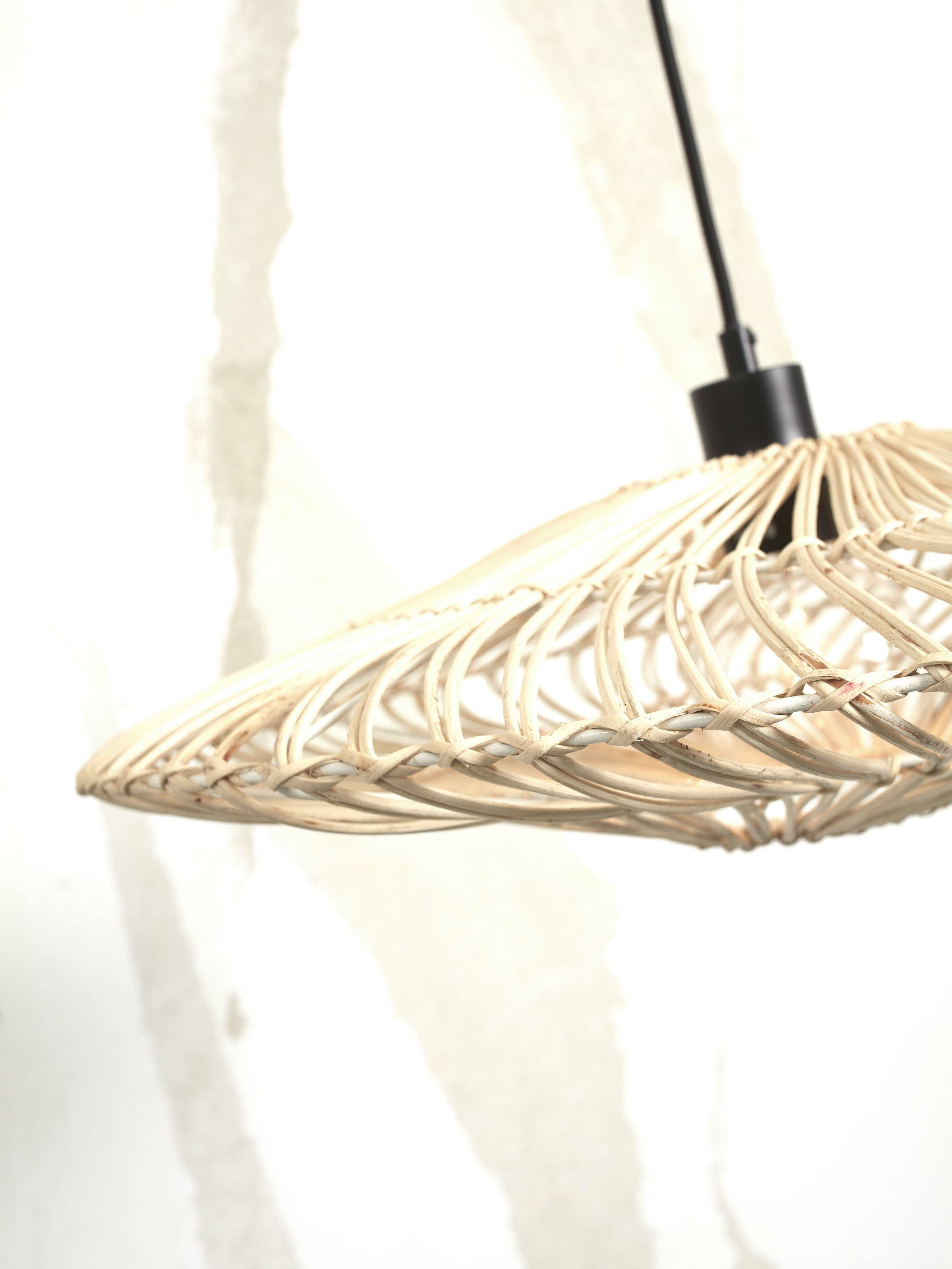 GOOD&MOJO Hanglamp 'Zanzibar' Rotan, 55cm, kleur Wit