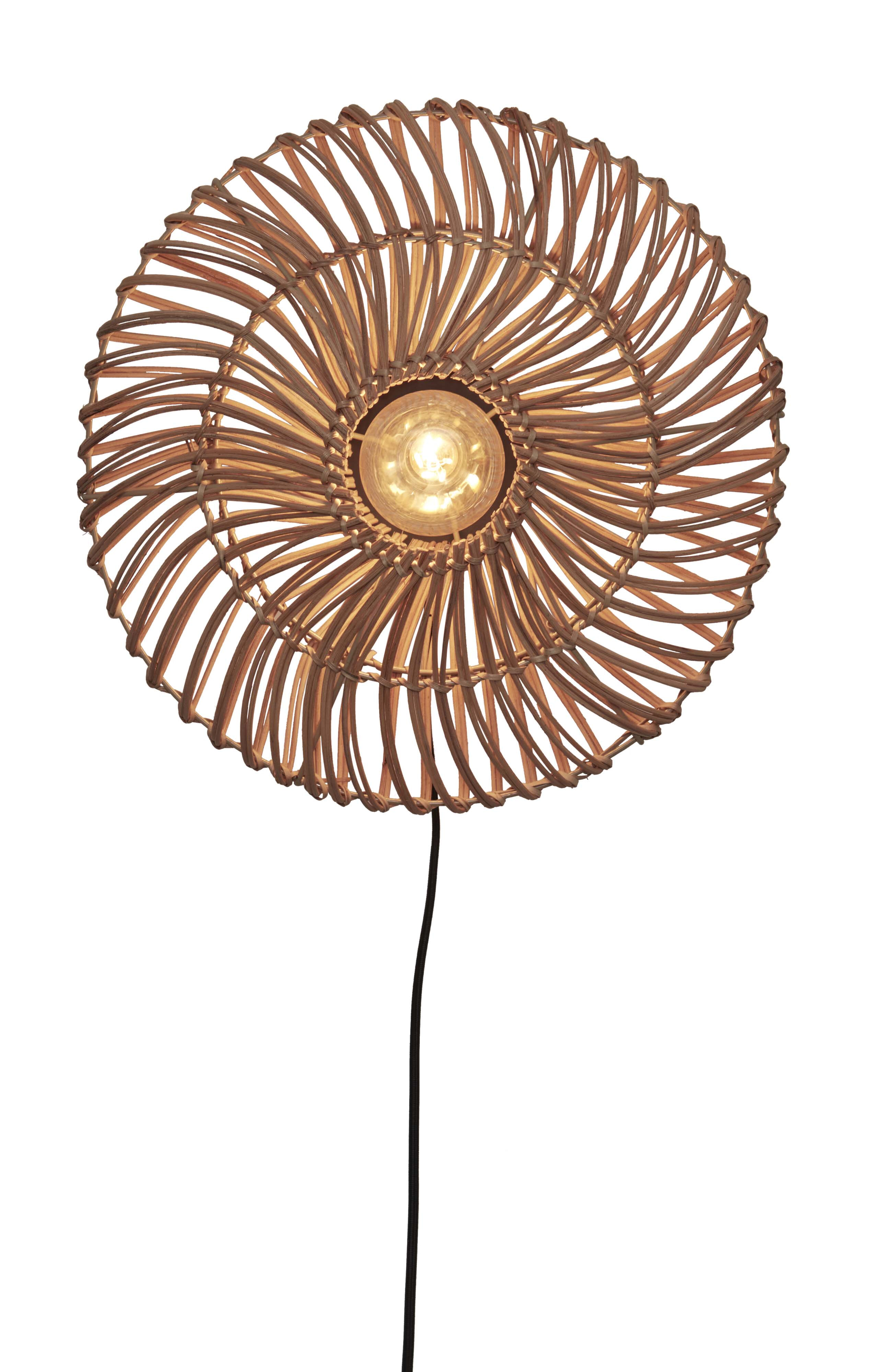 GOOD&MOJO Wandlamp 'Zanzibar' Rotan, 40cm, kleur Naturel