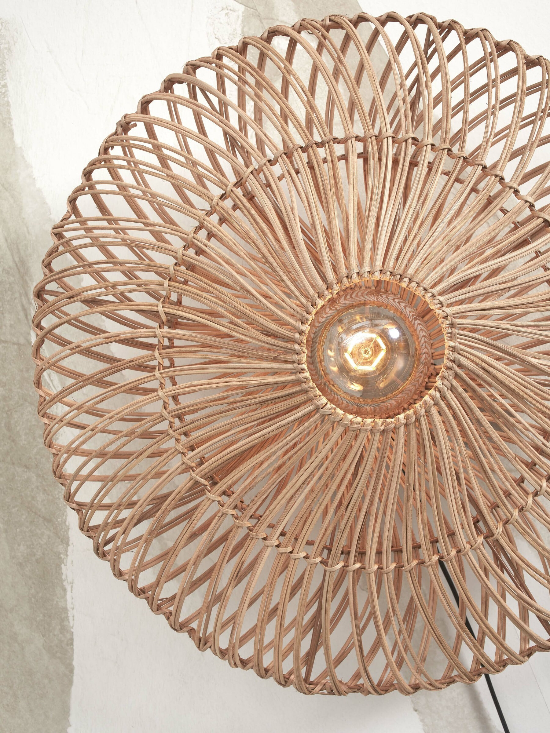 GOOD&MOJO Wandlamp 'Zanzibar' Rotan, 55cm, kleur Naturel