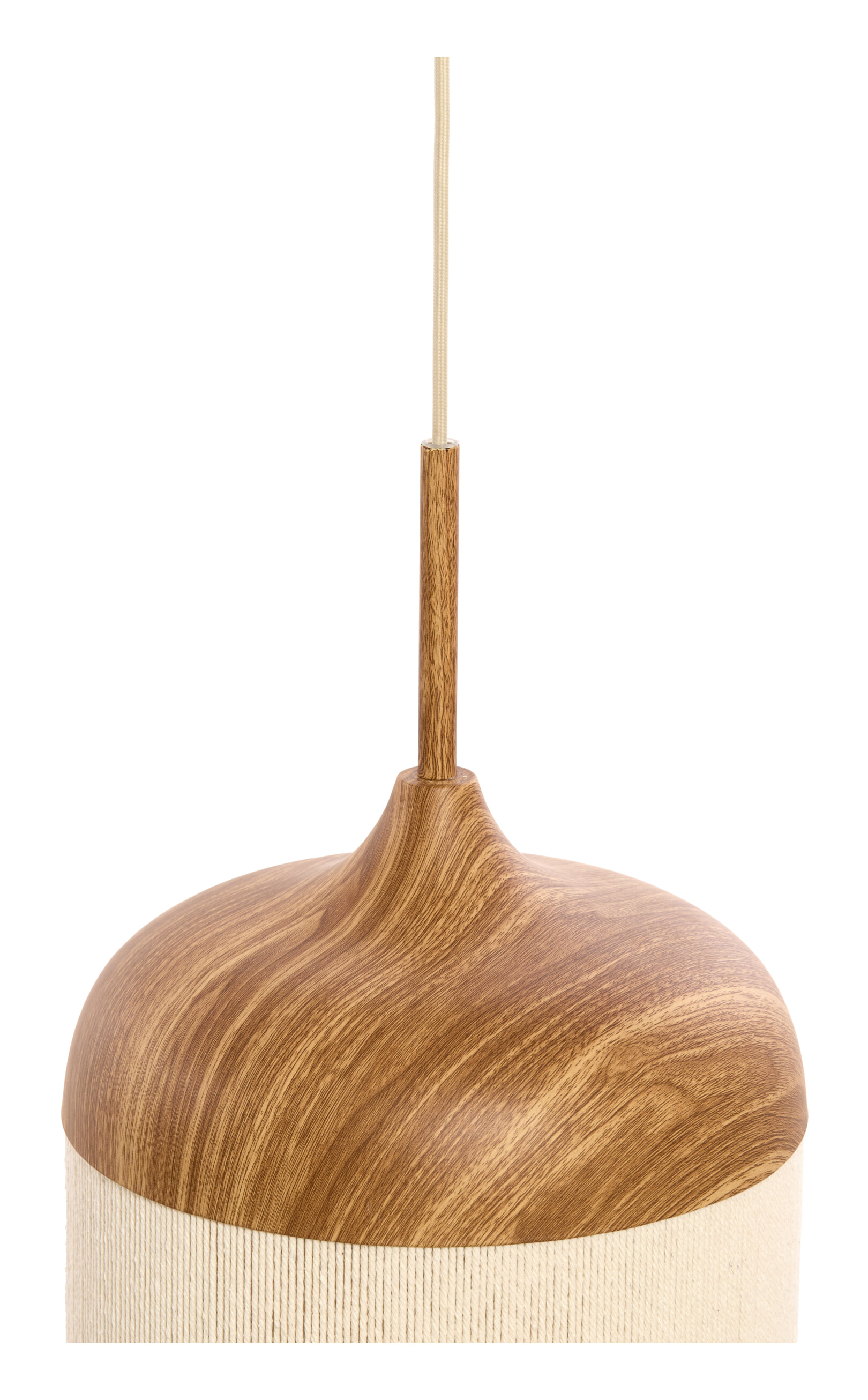 Light & Living Hanglamp 'Dania' Houtlook en touw, 16cm