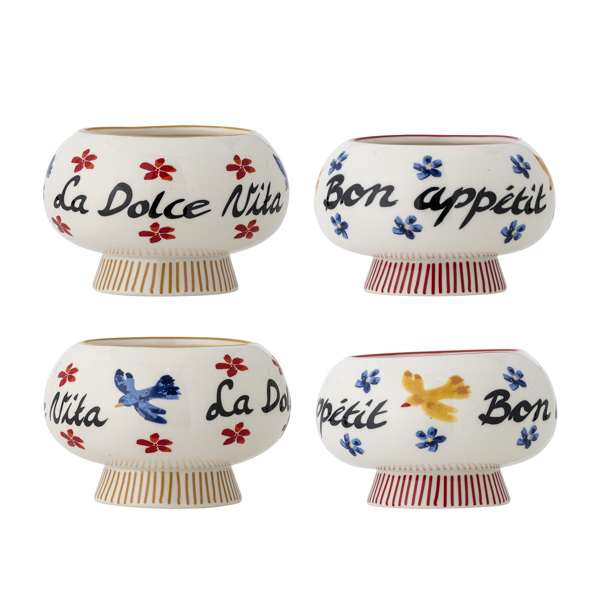 Bloomingville Schaal Lindsay Set van 4 stuks - Meerkleurig