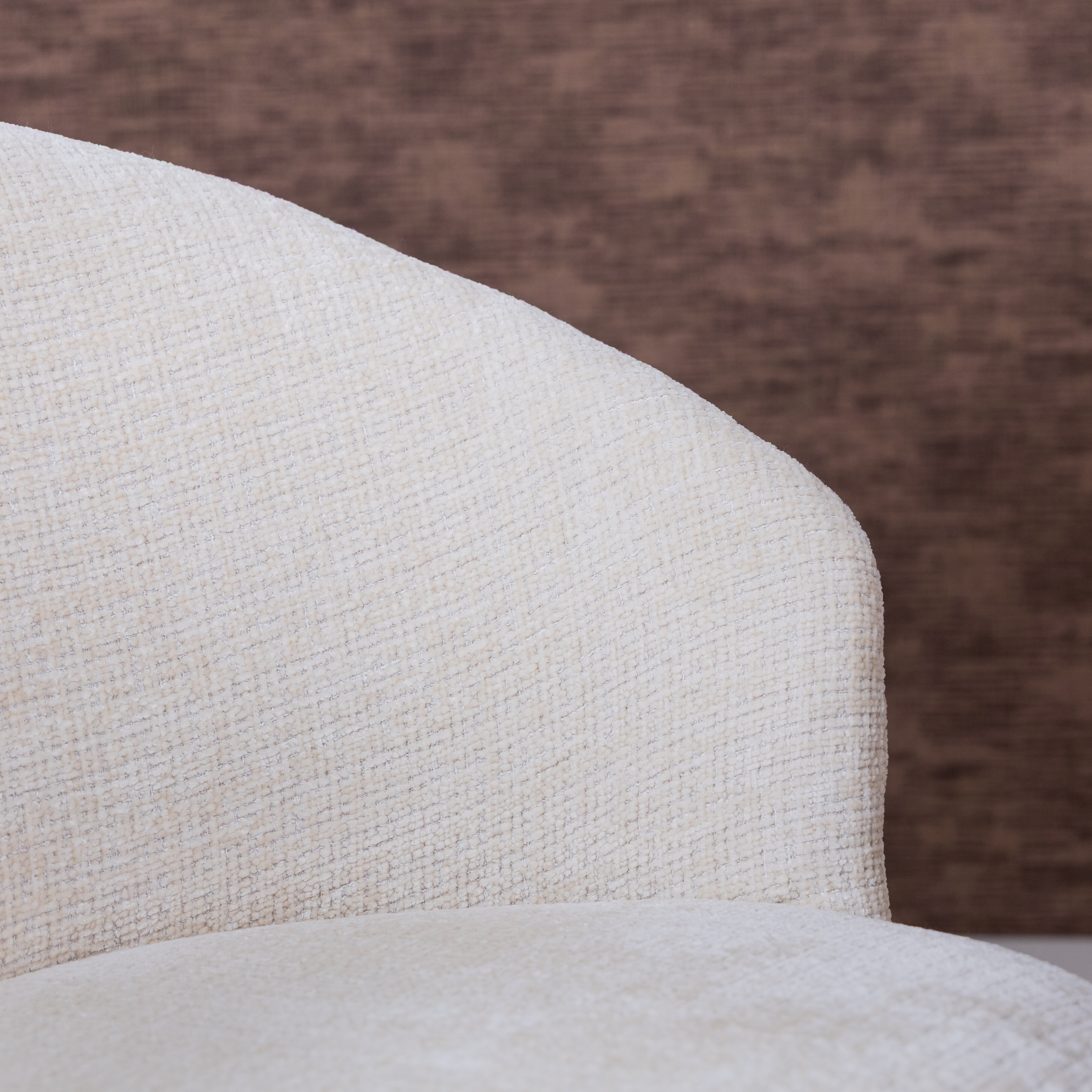 Richmond Draaibare Eetkamerstoel 'Zendaya' Chenille, kleur Beige