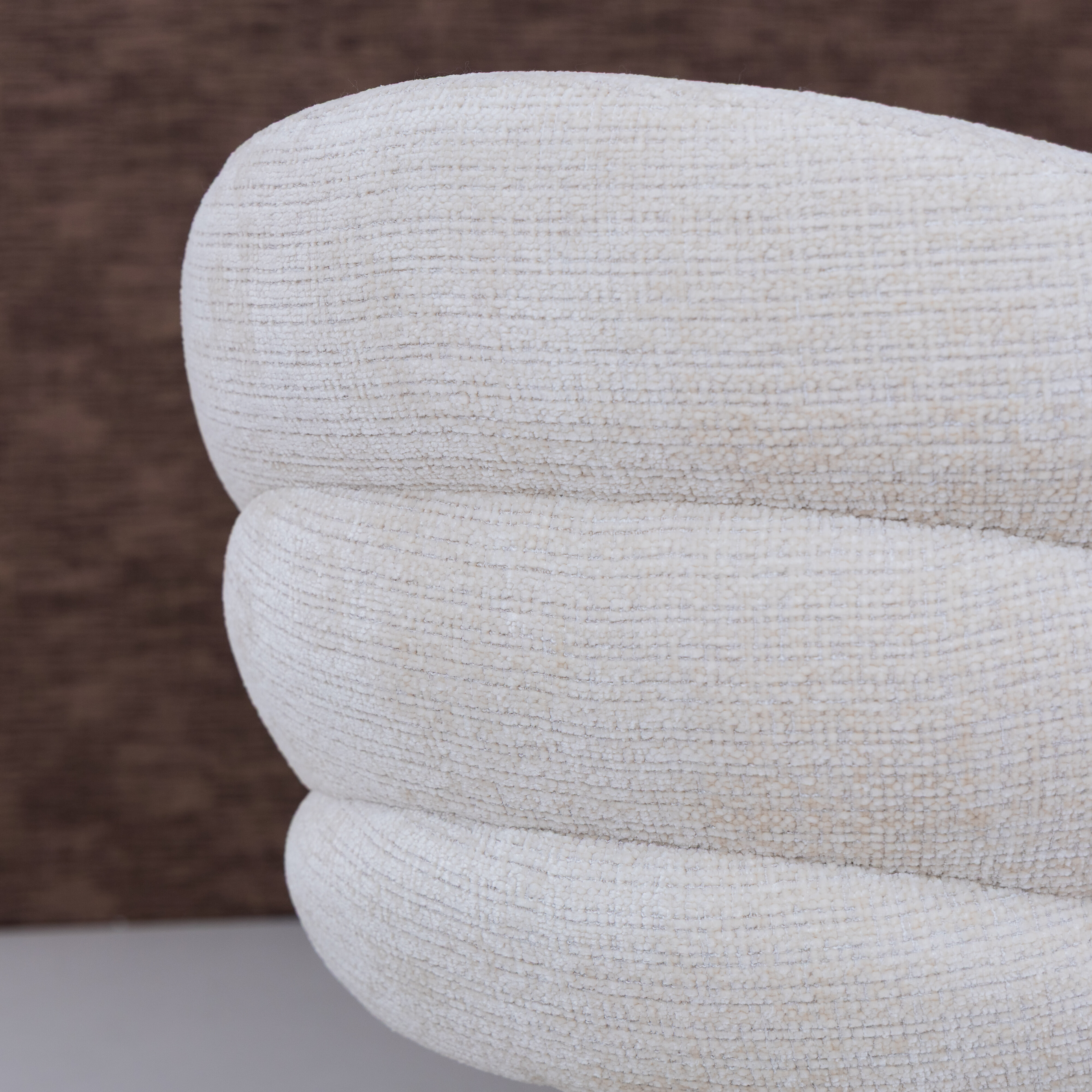Richmond Draaibare Eetkamerstoel 'Zendaya' Chenille, kleur Beige