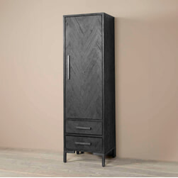 Tower Living Opbergkast 'Ziano' Visgraat, 190 x 55cm, kleur zwart