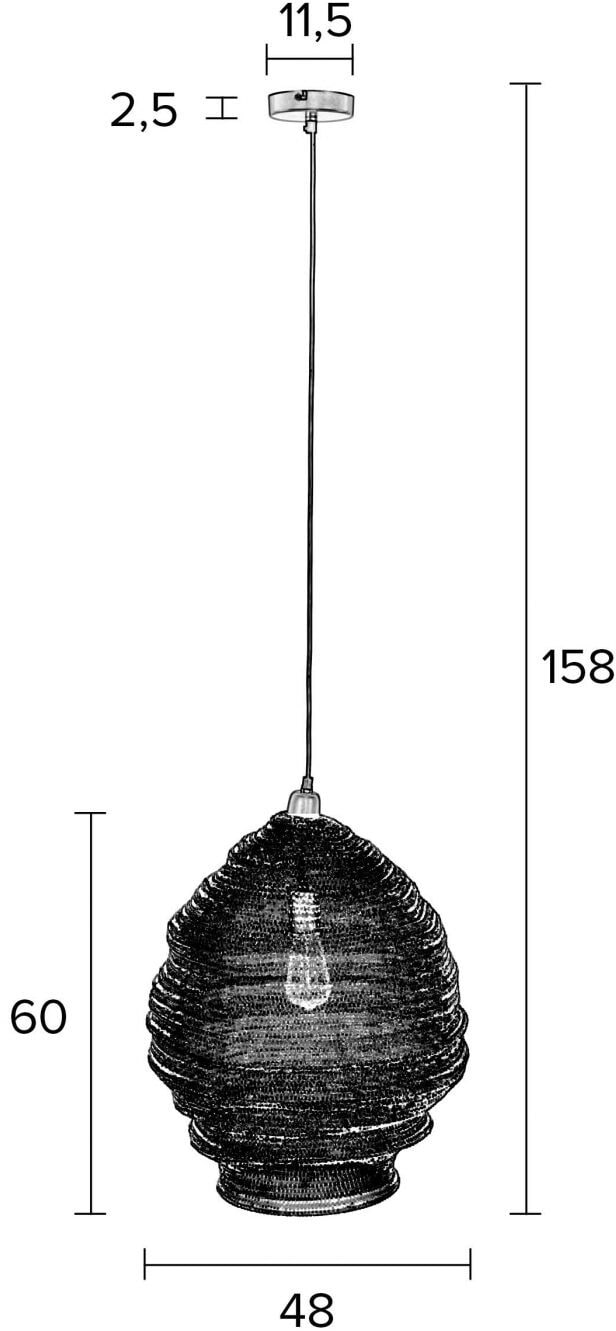 ZILT Hanglamp 'Povl' Large kleur zwart