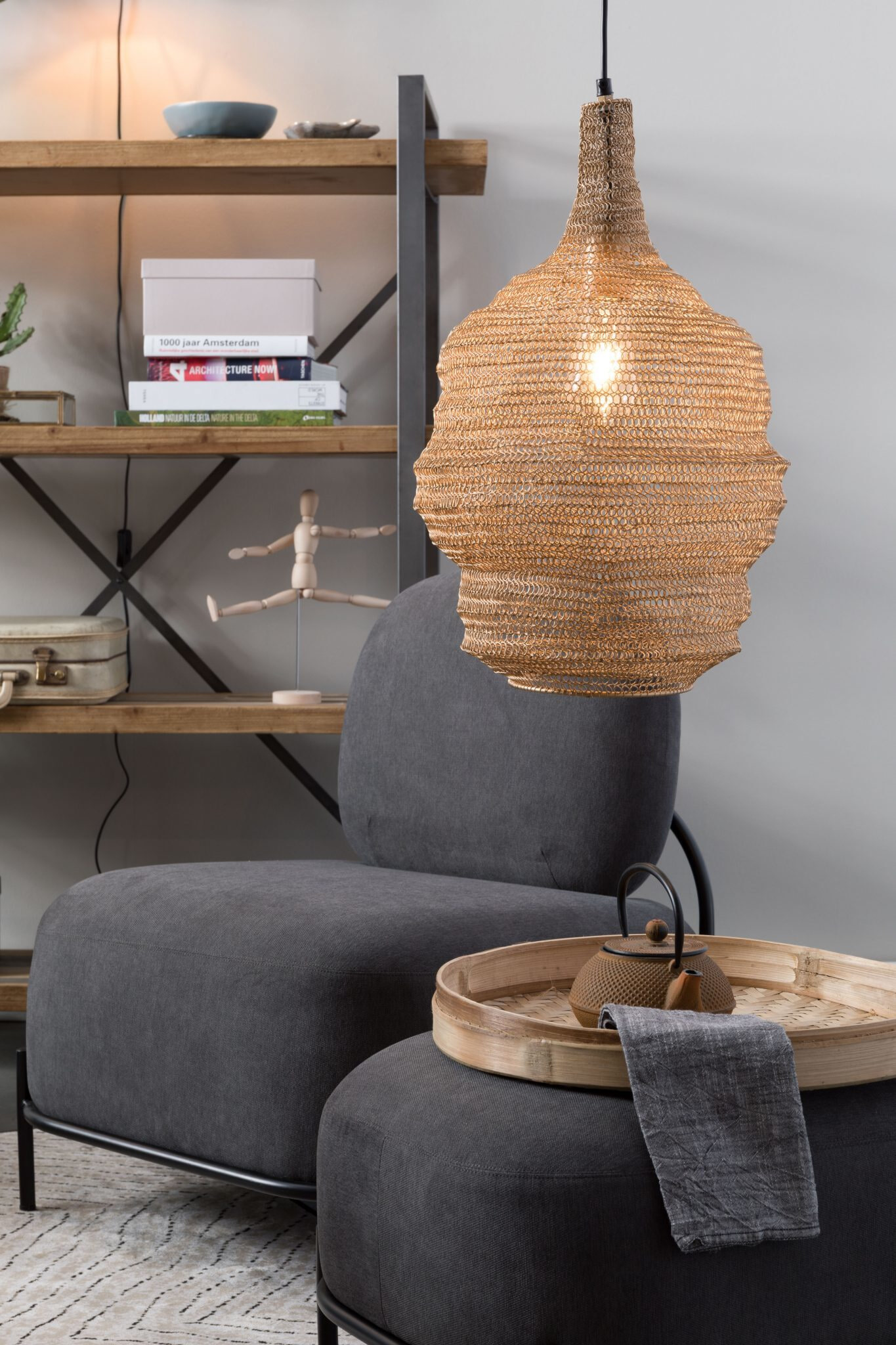 ZILT Hanglamp 'Toke' Medium kleur goud