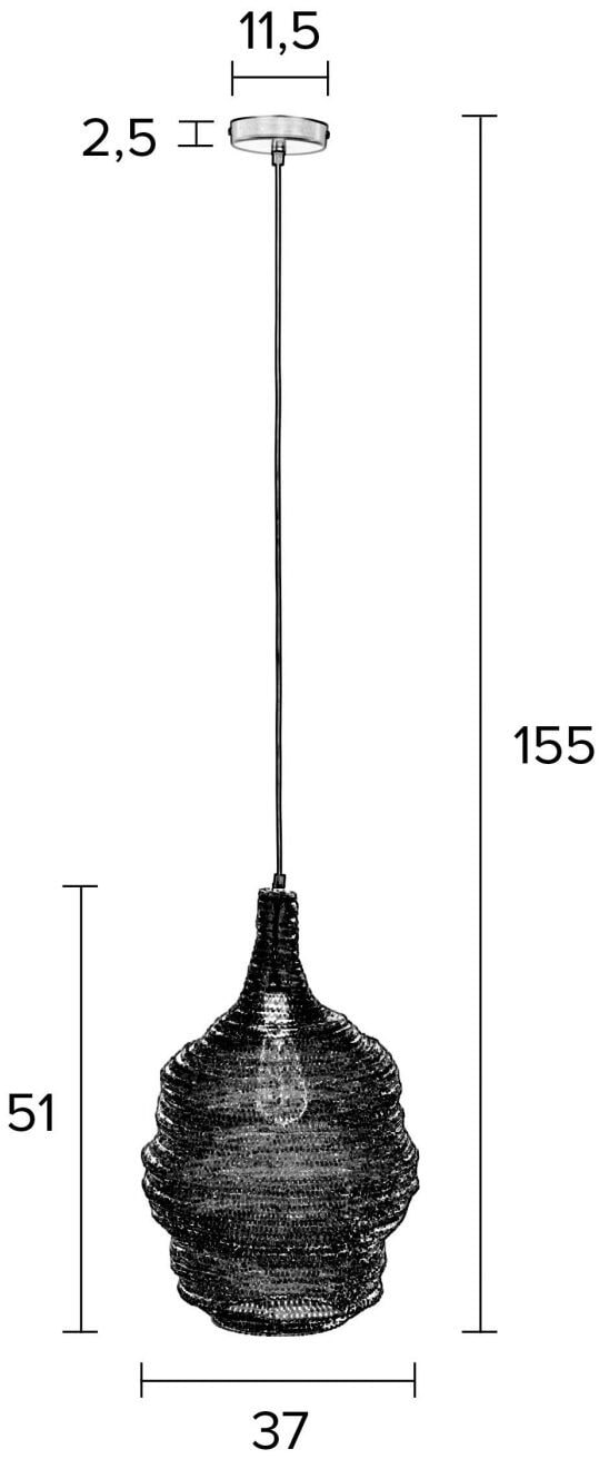 ZILT Hanglamp 'Toke' Medium kleur goud
