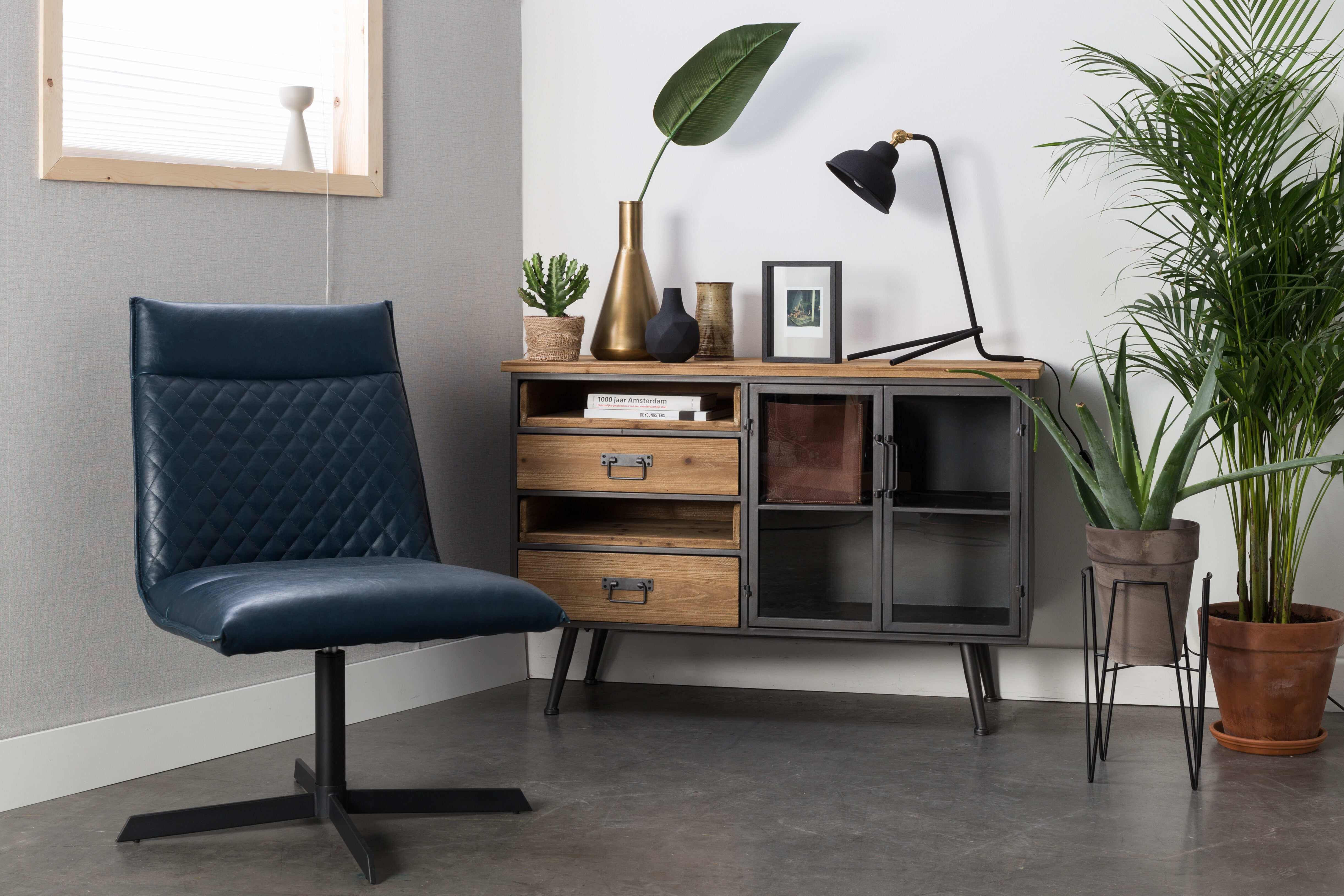 ZILT Industrieel Dressoir 'Clay' 113cm