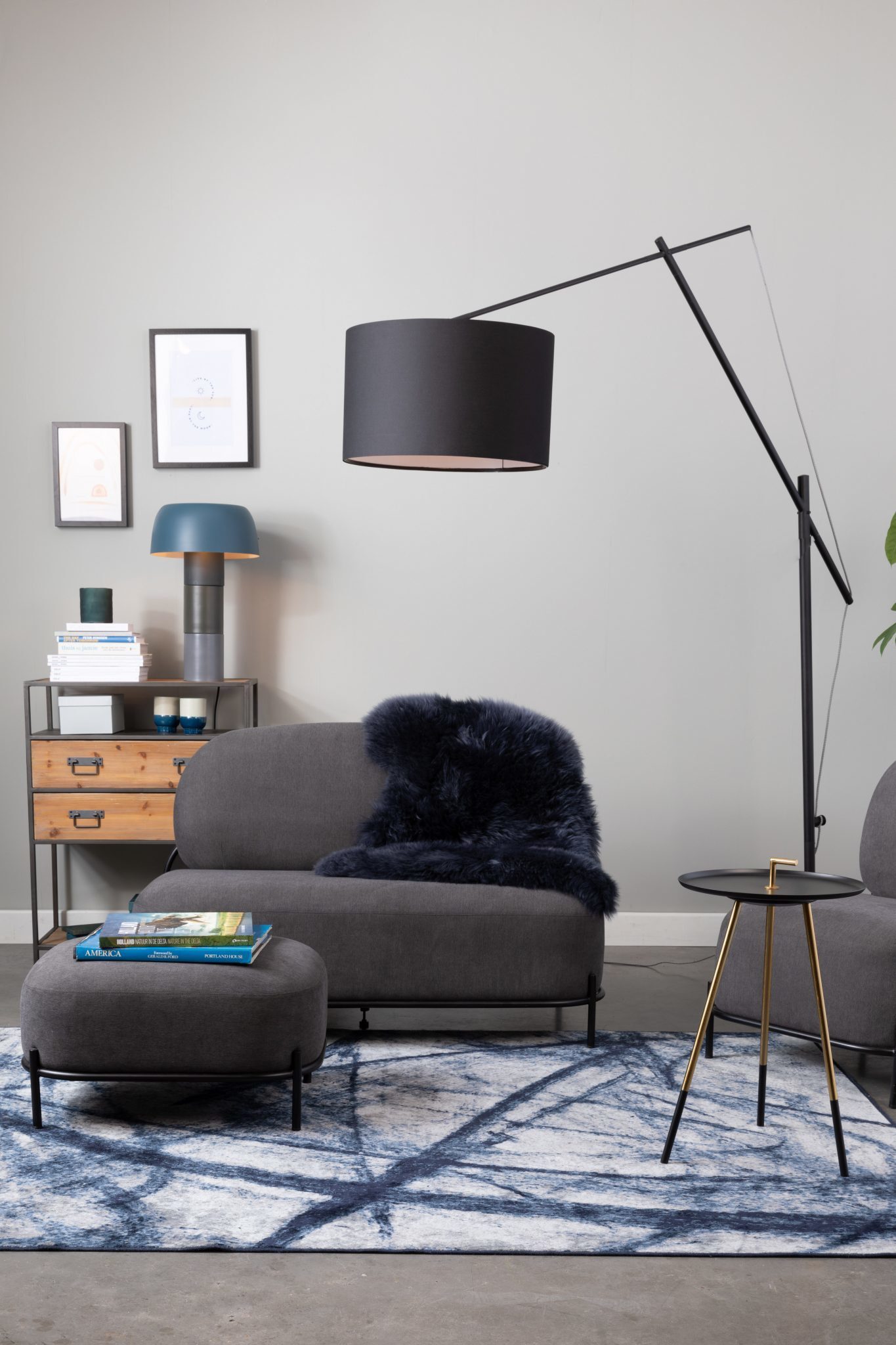 ZILT Vloerlamp 'Frederick', kleur Zwart ZILT Vloerlamp 'Frederick', kleur Zwart