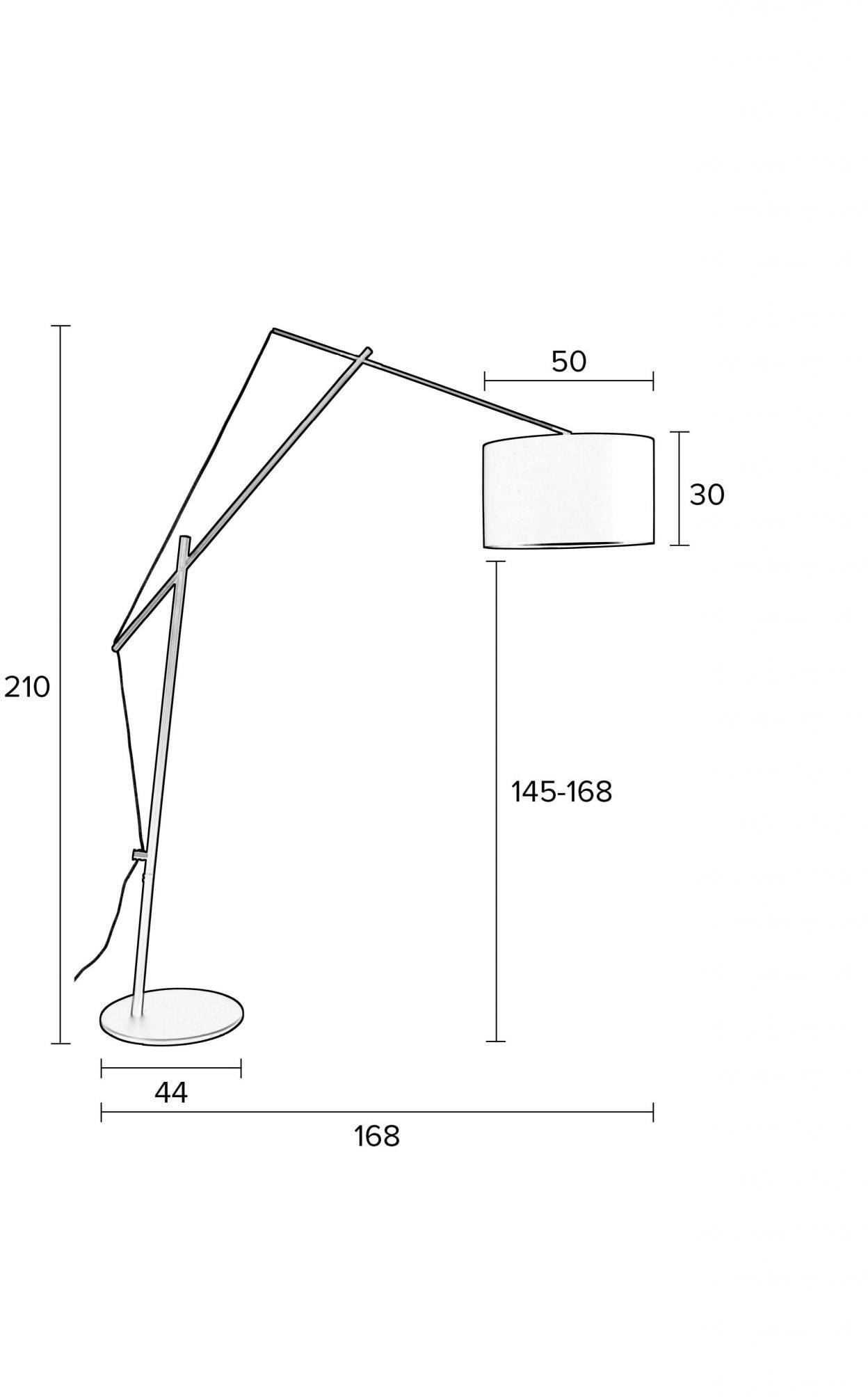 ZILT Vloerlamp 'Frederick', kleur Zwart