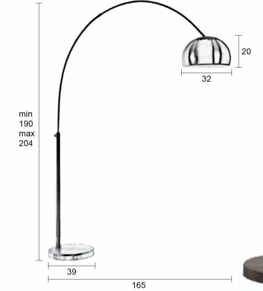 ZILT Vloerlamp 'Yadiel' kleur metaal