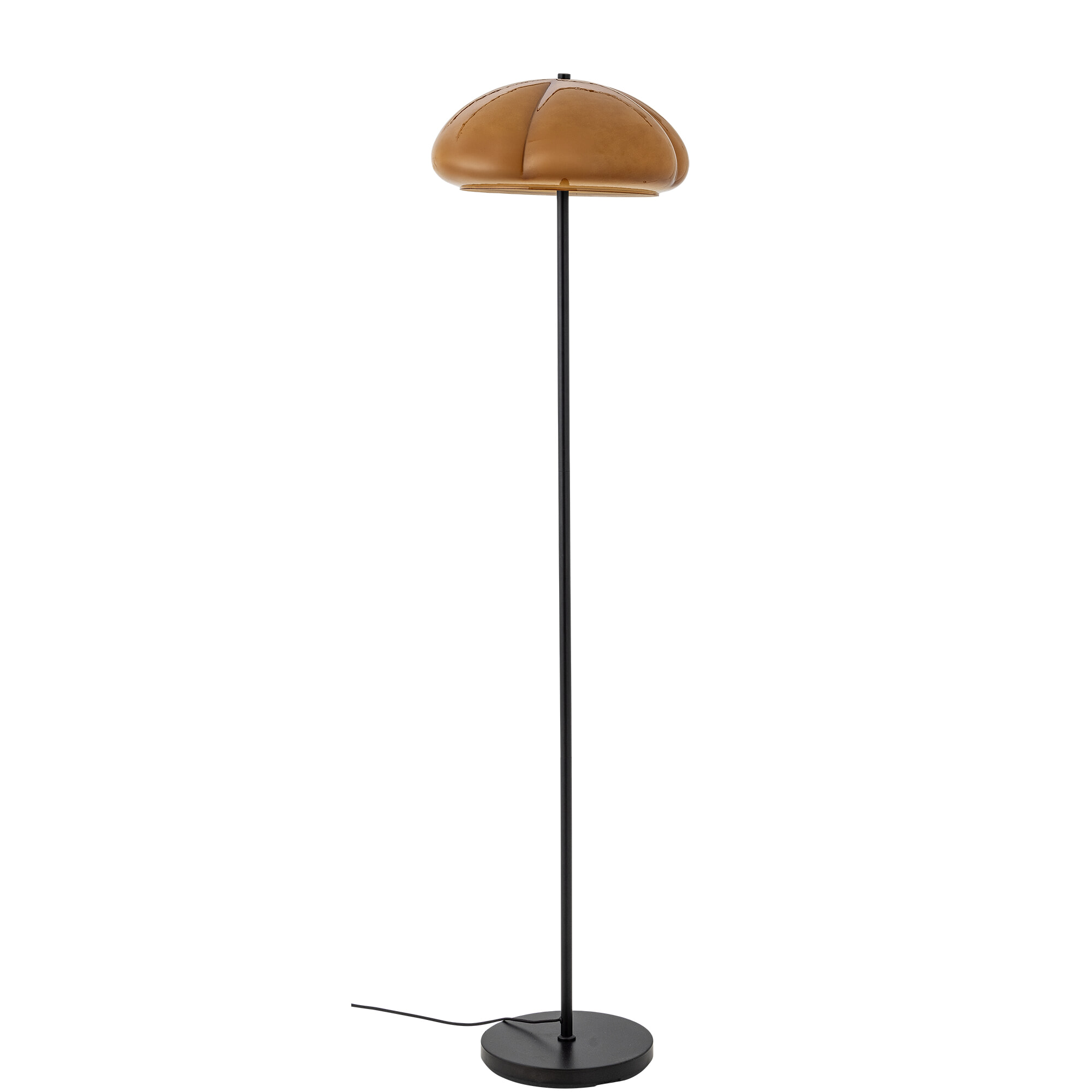 Bloomingville Vloerlamp Kinoko Glas, 157cm hoog - Geel